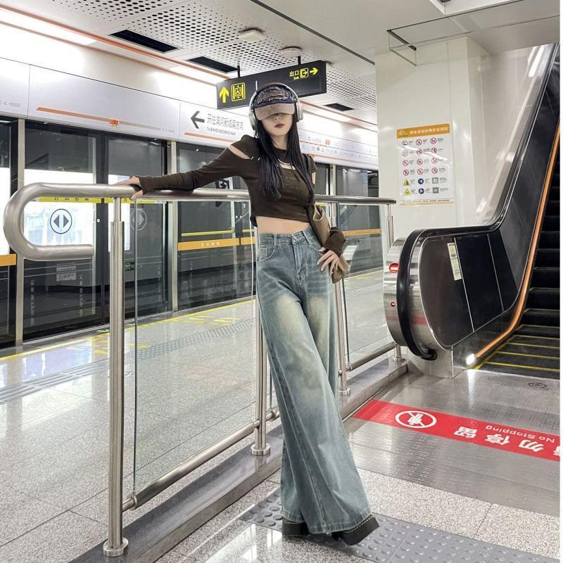 High-Rise Wide-Leg Jeans Product Image