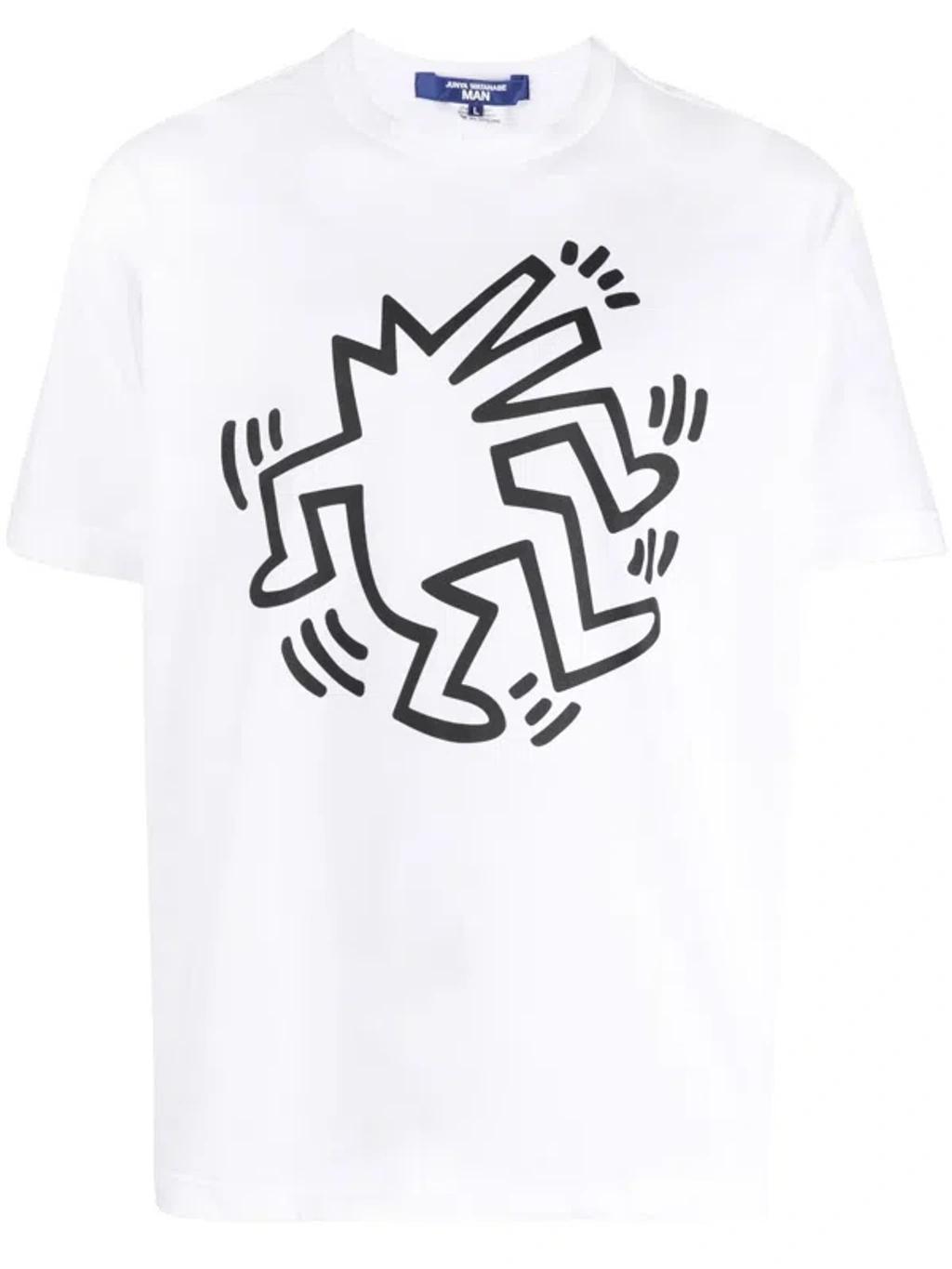 JUNYA WATANABE Graphic Printed Crewneck T-shirt In 2 White X B Patt Product Image