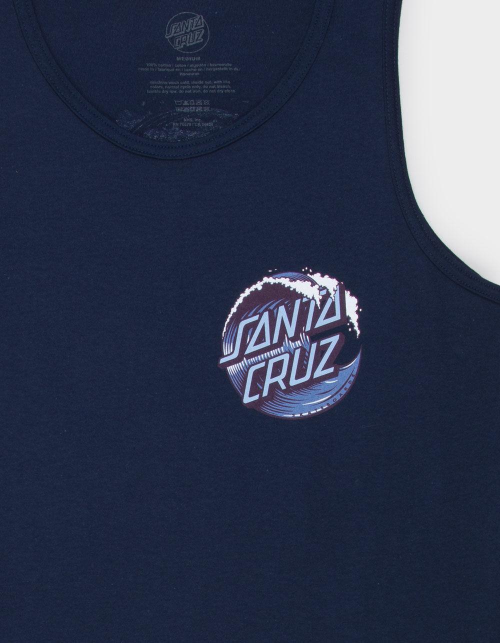 SANTA CRUZ Wave Dot Mens Tank Top - NAVY Product Image