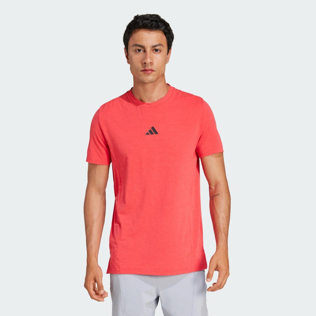 adidas Designed for Training Workout Tee Pure Ruby L Mens Product Image