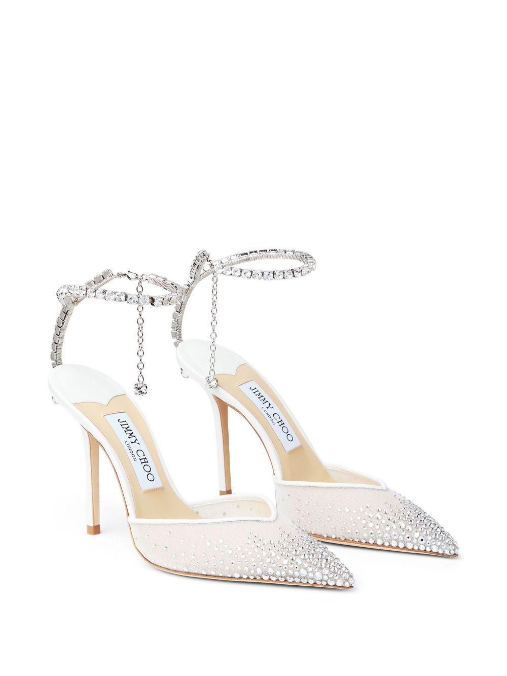 100mm Saeda crystal-embellished pumps Product Image