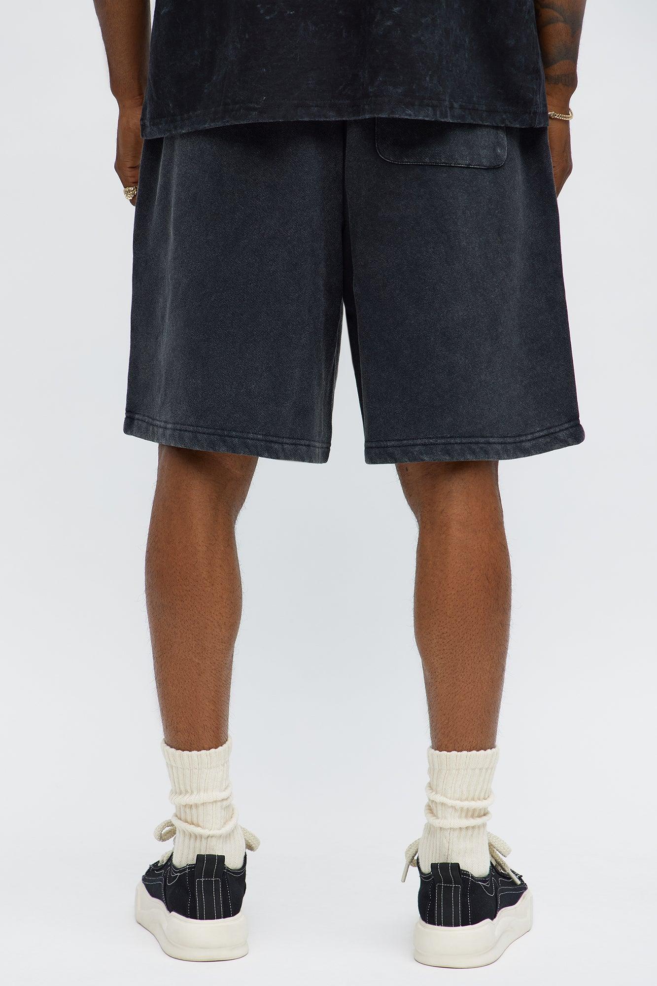 Tyson Loose Fit Washed Shorts - Black Wash Product Image