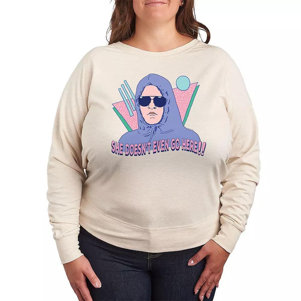Plus Size Mean Girls Doesnt Even Go Here French Terry Long Sleeve Tee, Womens Product Image
