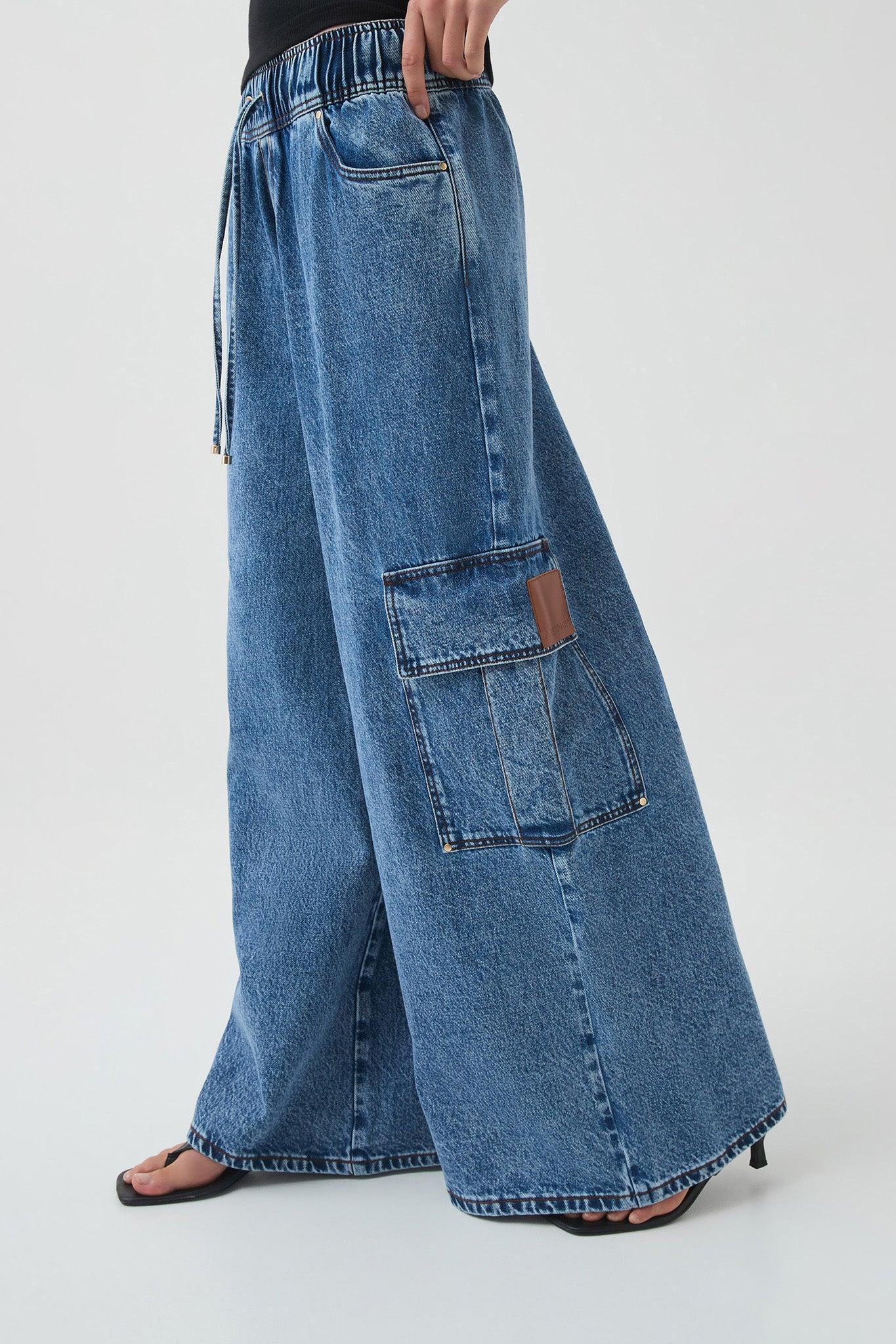 Sadie Denim Cargo Jeans Product Image