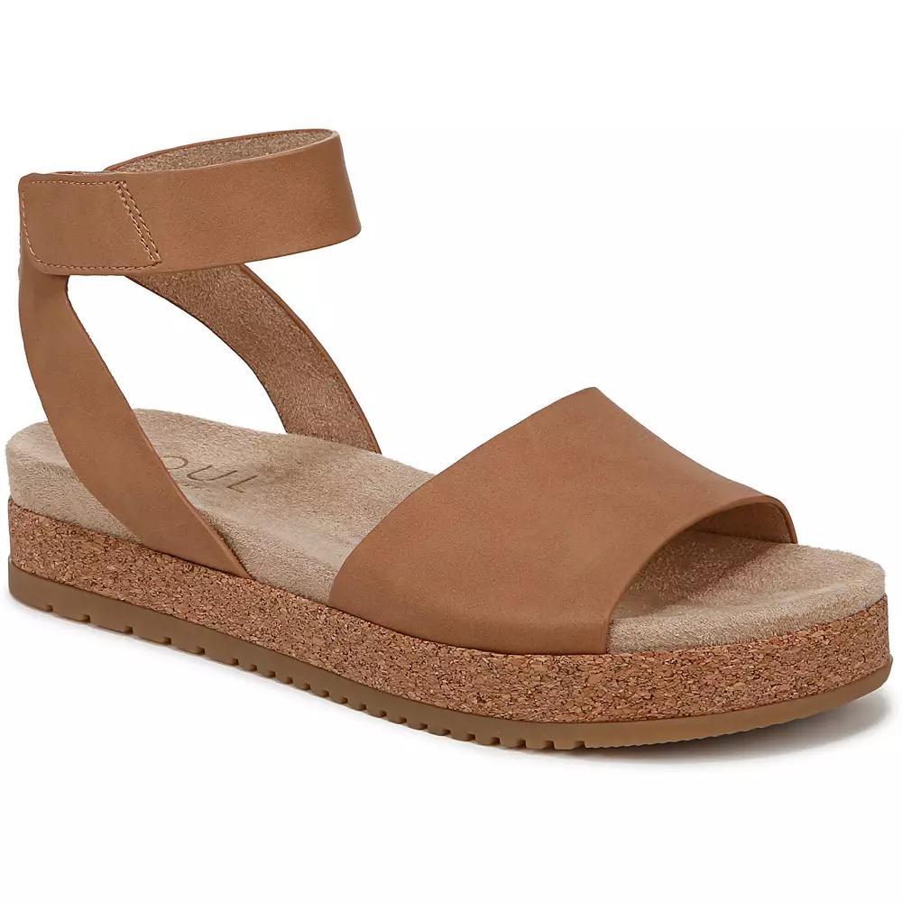 SOUL Naturalizer Deara Women's Ankle Strap Platform Sandals, Size: 7.5, Cookie Dough Product Image