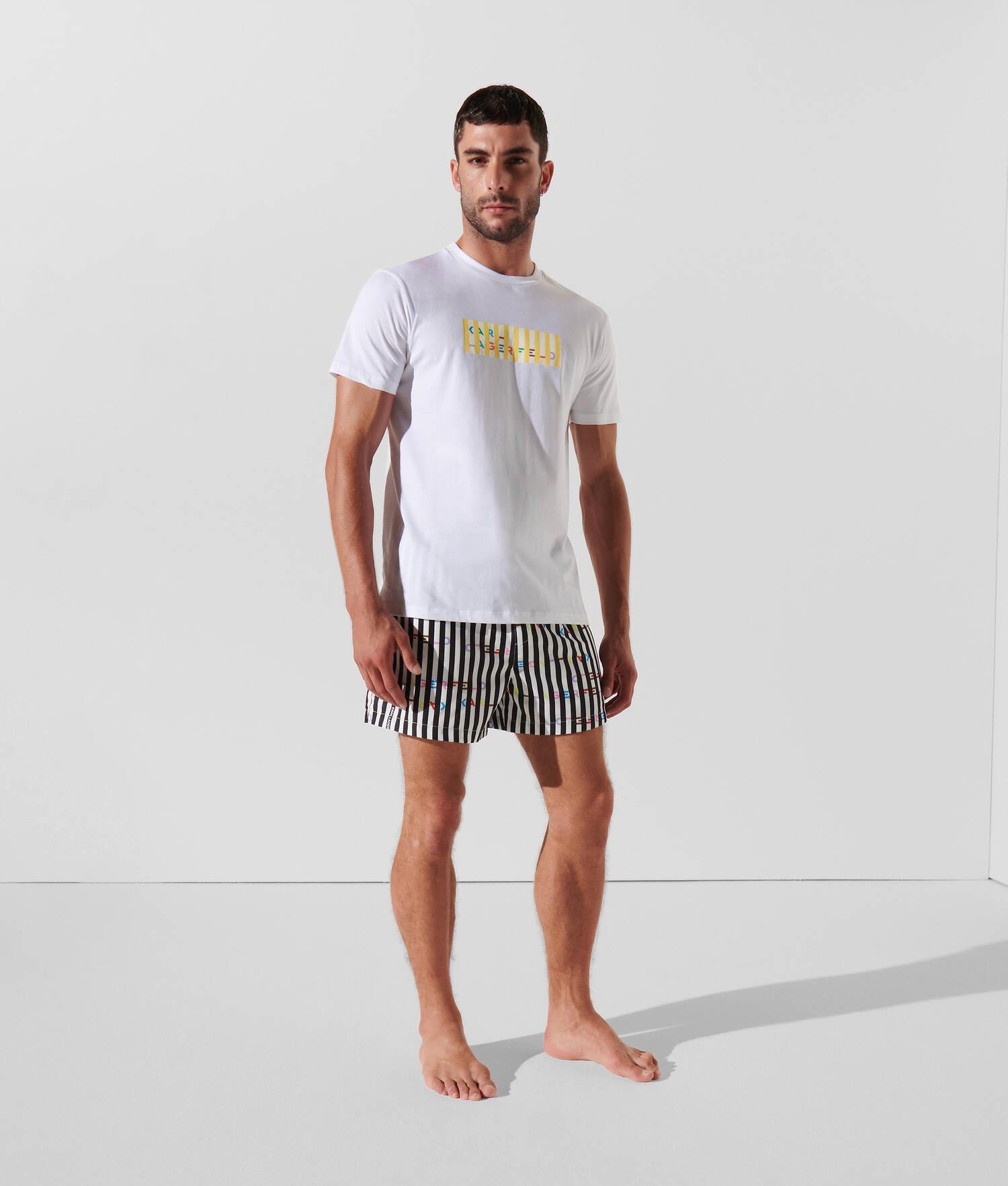 STRIPE KARL LOGO BEACH T-SHIRT Product Image