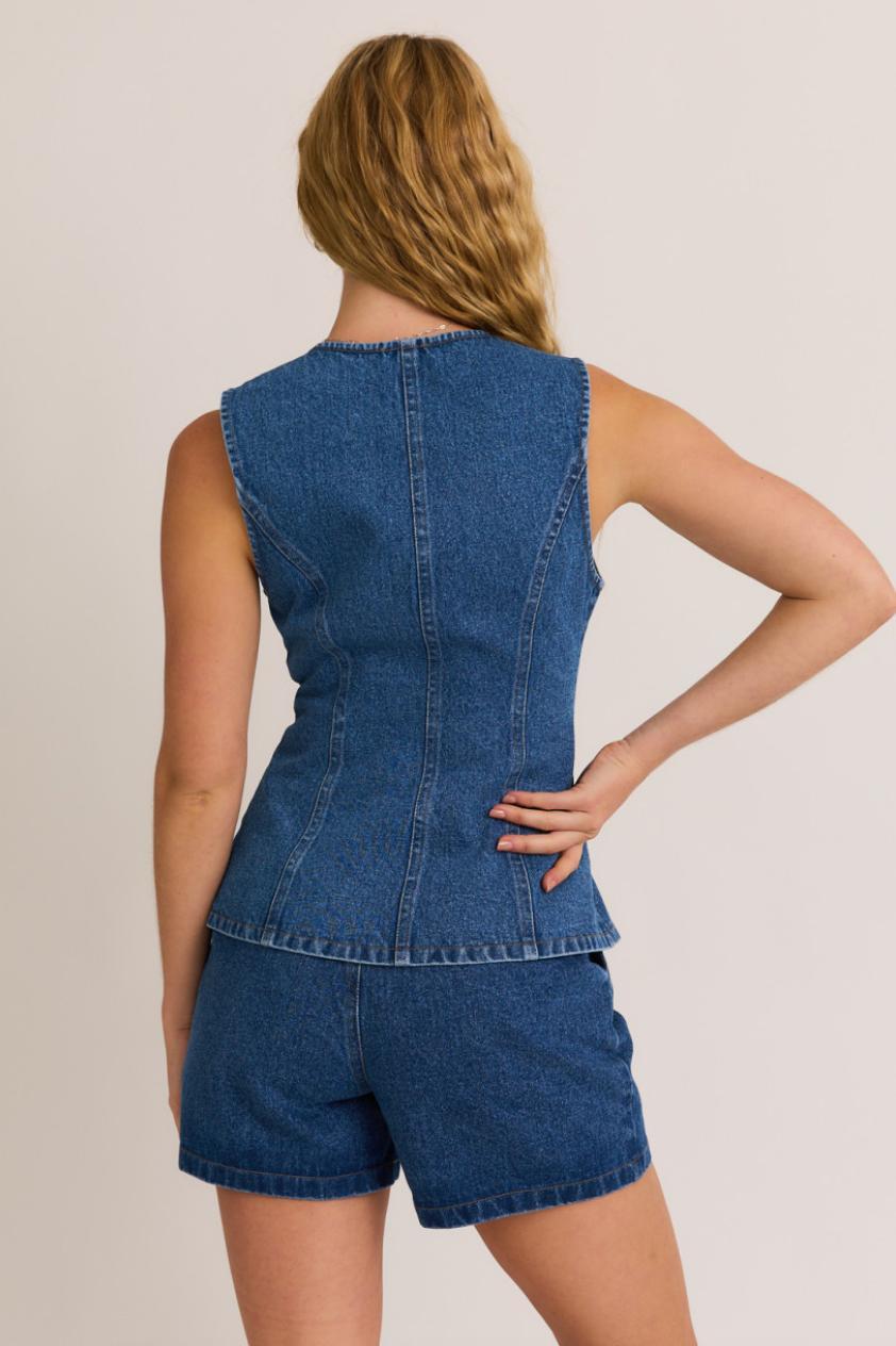 Violet Denim Top Product Image
