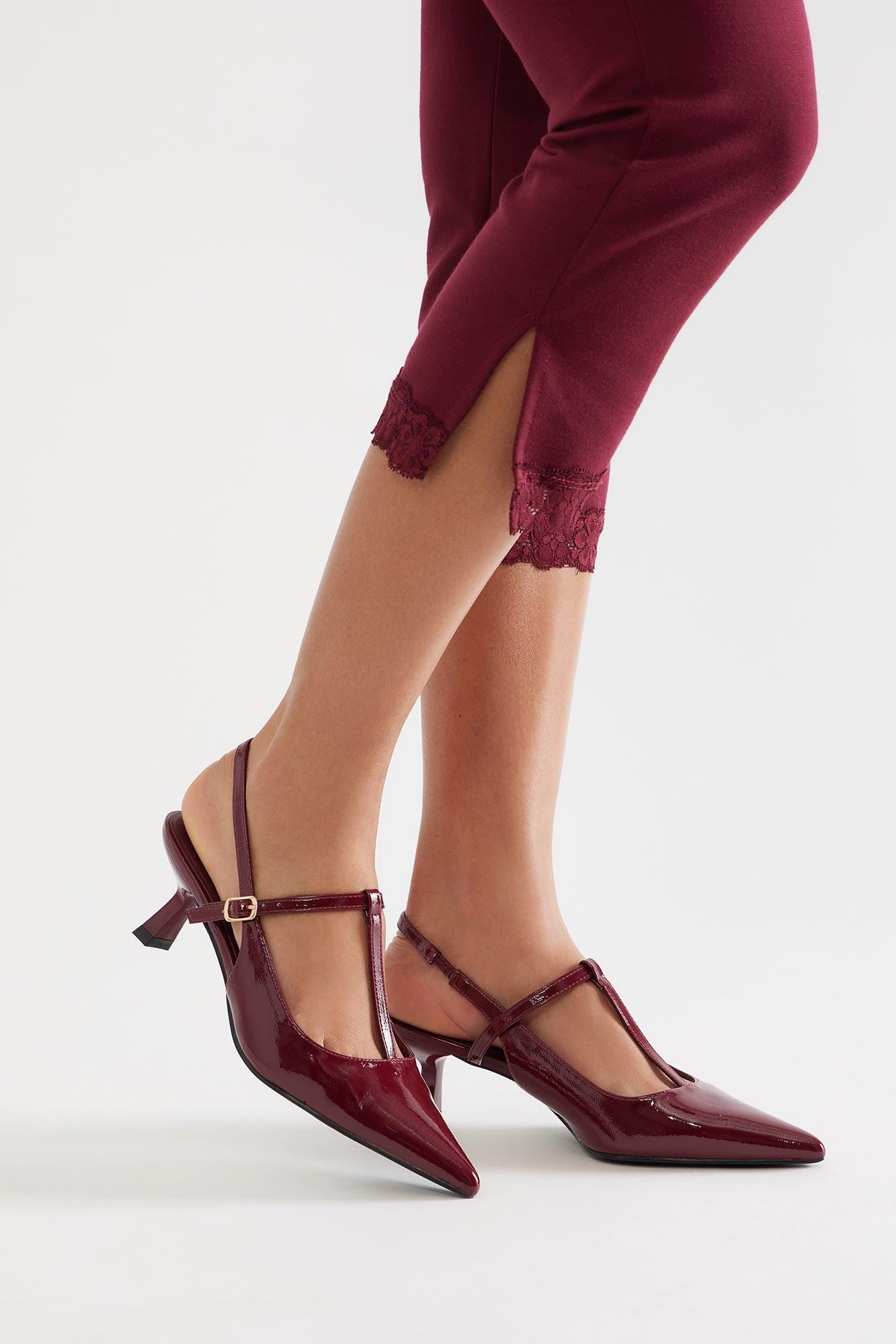 Devony Slingback Pumps - Wine Product Image