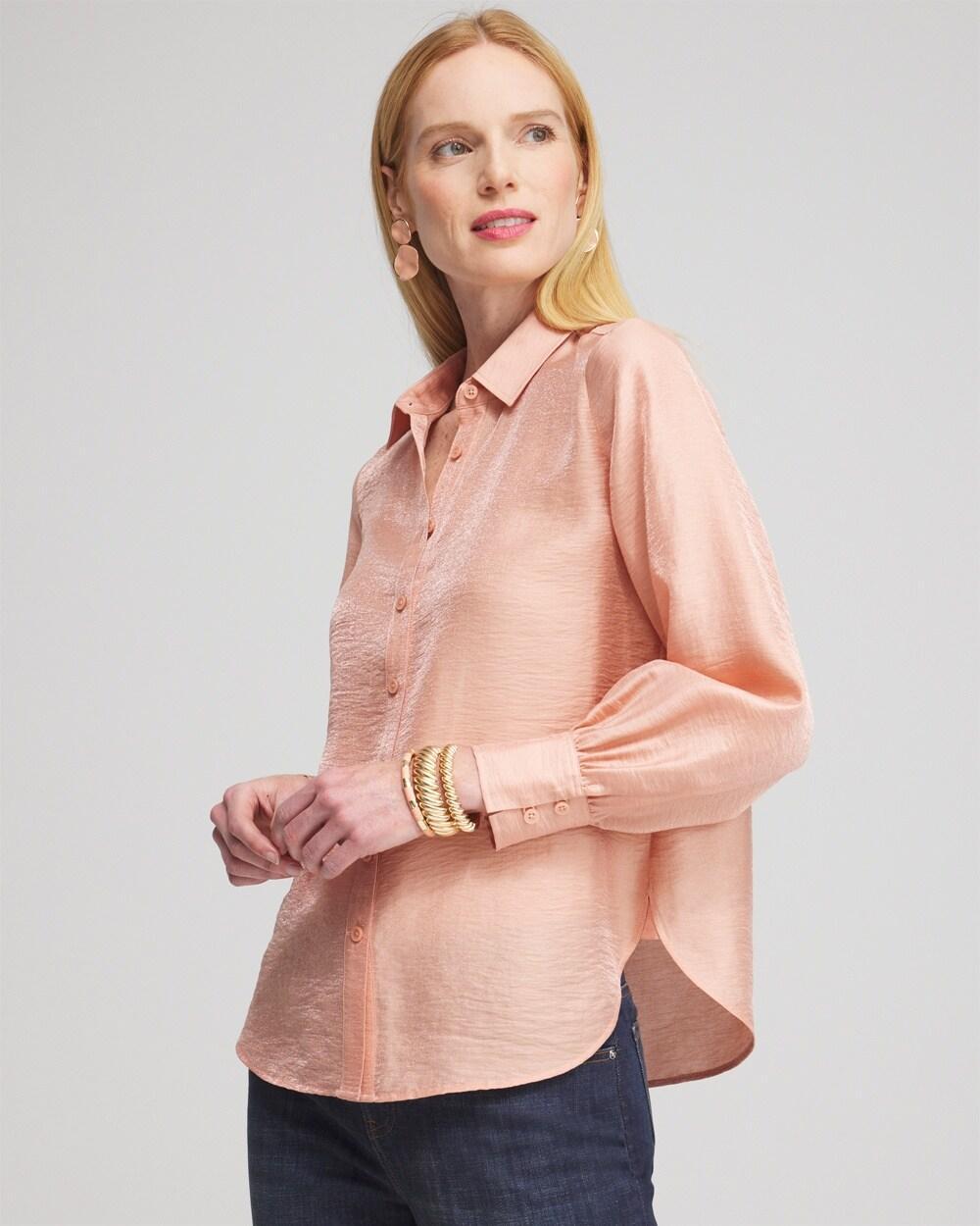 Shimmery Long Sleeve Shirt Product Image