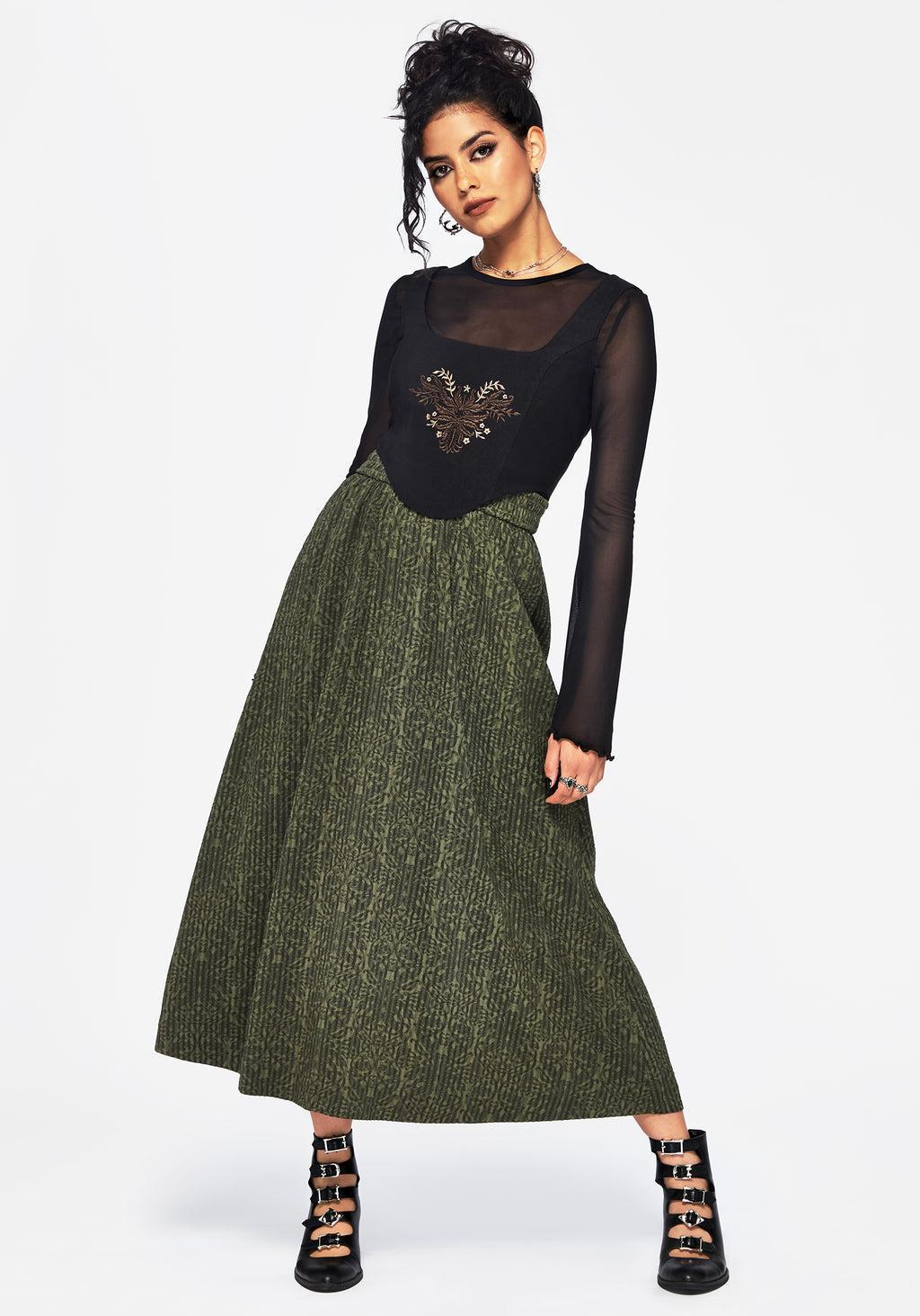 Francesca Dragon Printed Midaxi Skirt Product Image