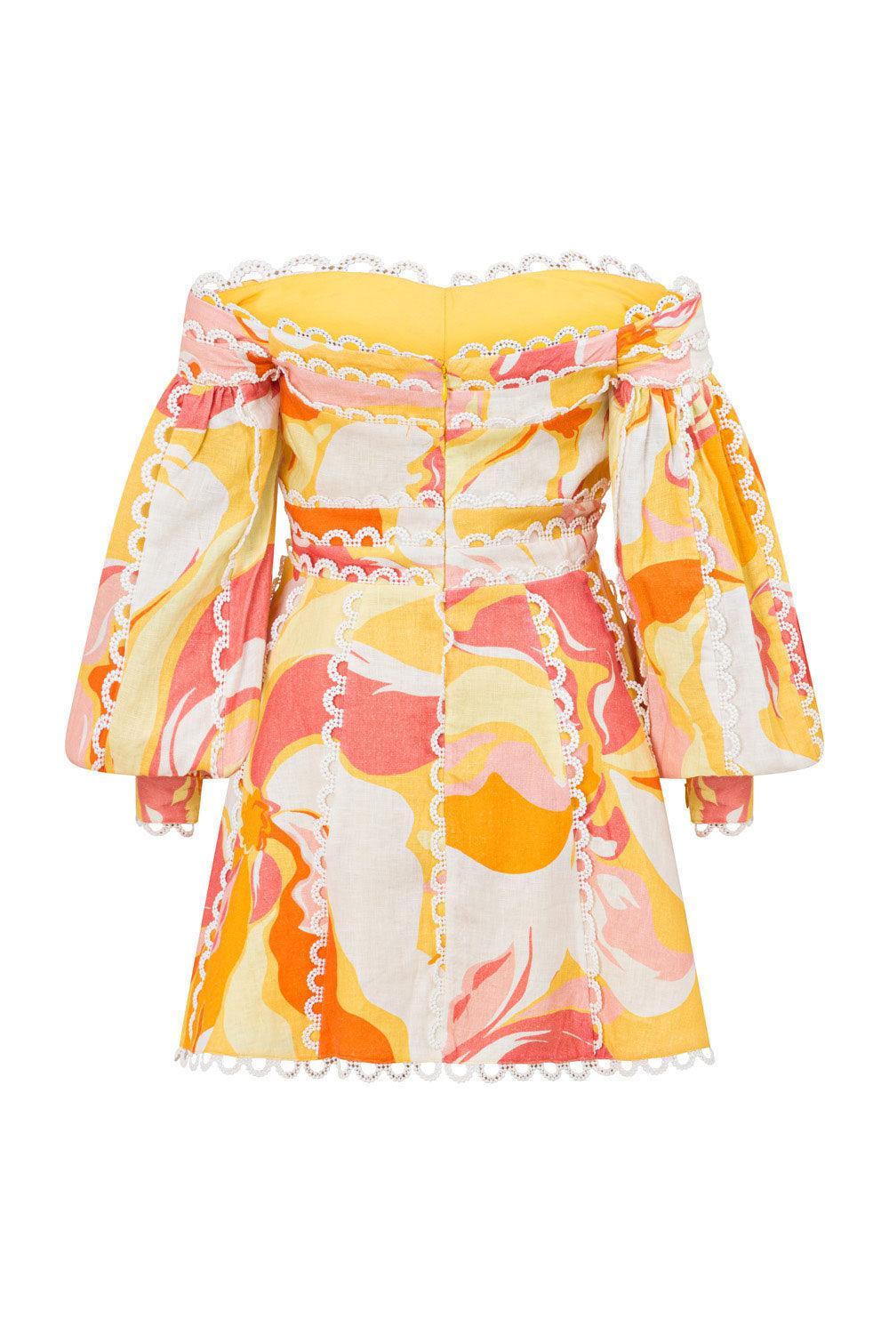 Kennedy Off Shoulder Dress - Calista Sunset Product Image