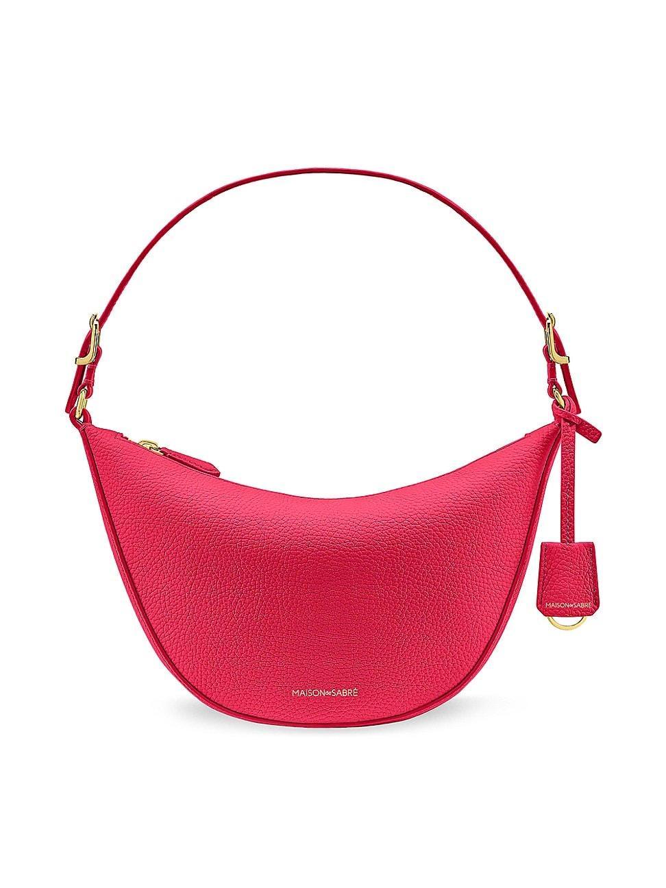 Womens Mini Leather Hobo Bag Product Image