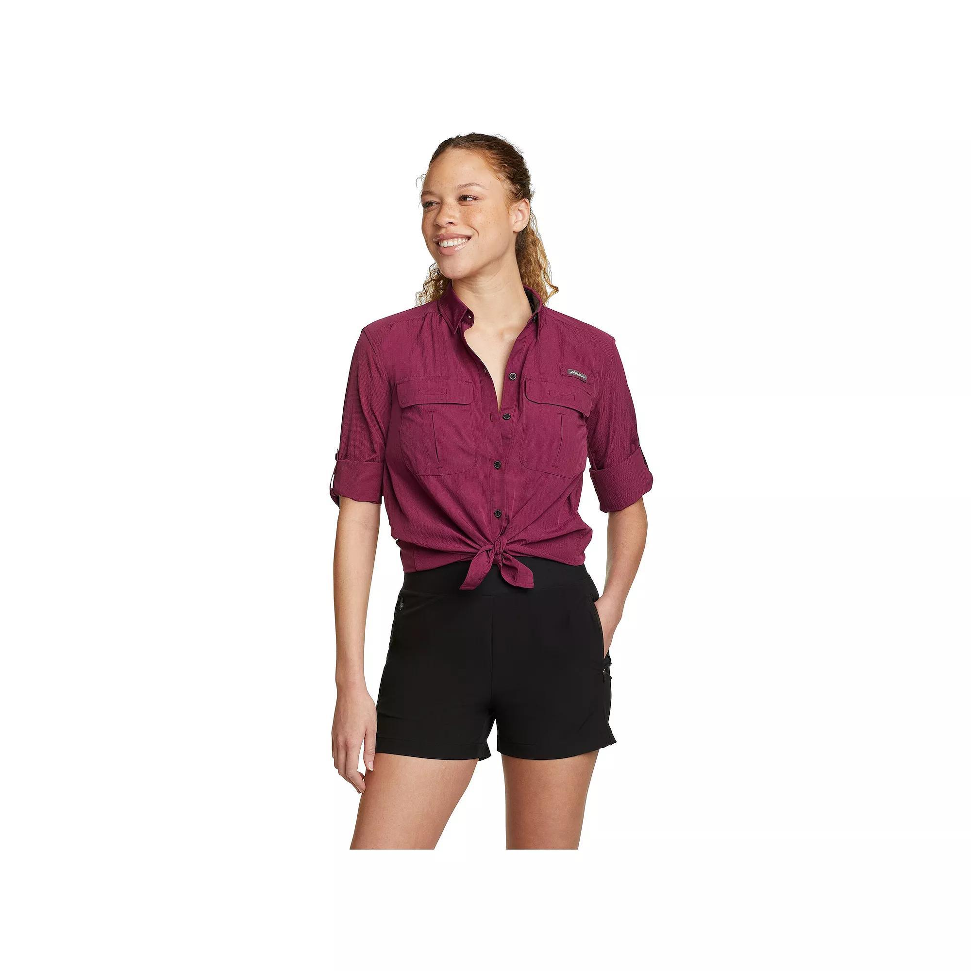 Women's Eddie Bauer Long Sleeve UPF Field Shirt, Size: XXL, Blue Product Image