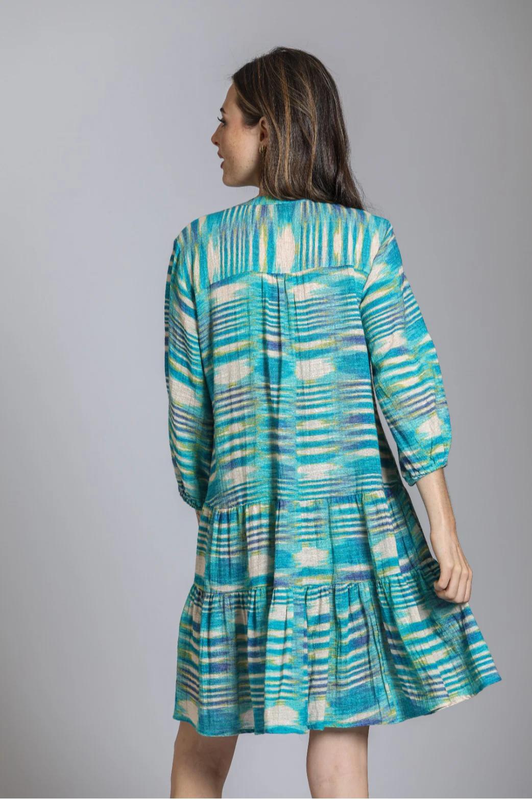 APNY Tiered Dress with Tucked Bodice Product Image