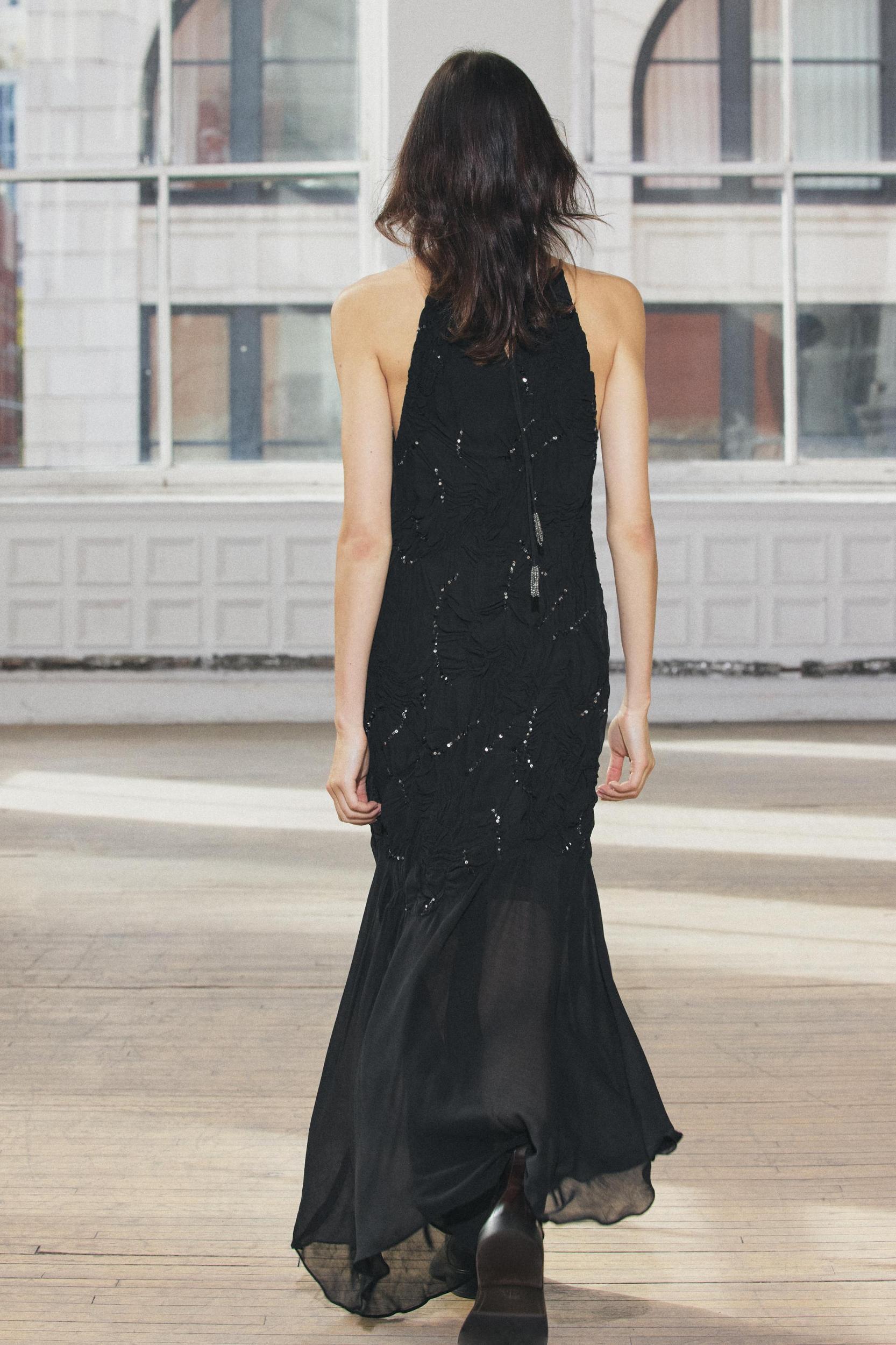 SEQUIN HALTER DRESS ZW COLLECTION Product Image