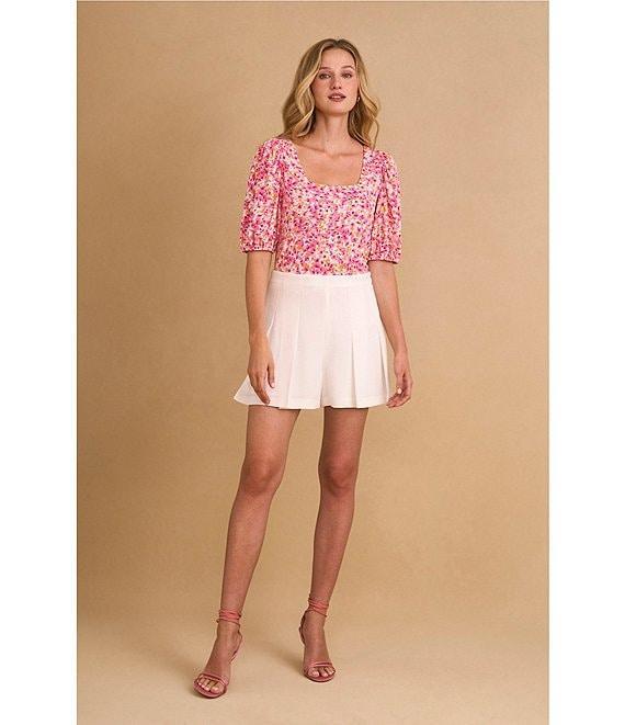 CeCe Mid Rise Pleated Skort Product Image
