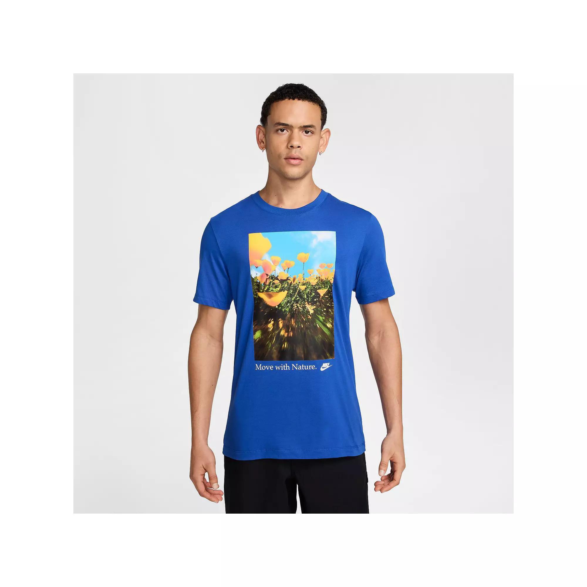 Big & Tall Nike Sportswear Move with Nature Tee, Men's, Size: XL Tall, Game Royal Product Image