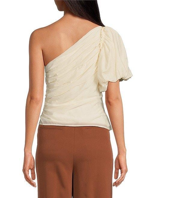 ASTR the Label Gidget One Shoulder Short Sleeve Ruffle Top Product Image