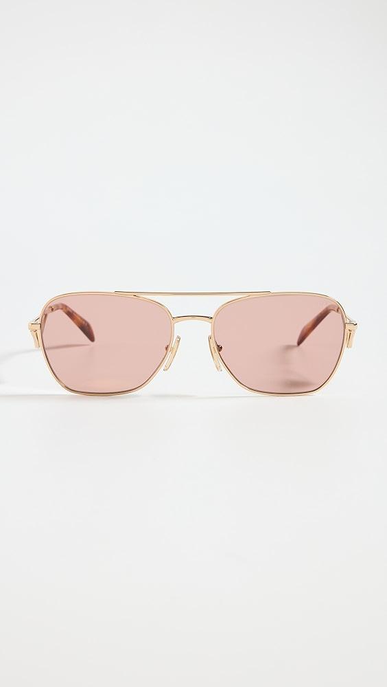 Prada Triangle Logo Aviators | Shopbop Product Image