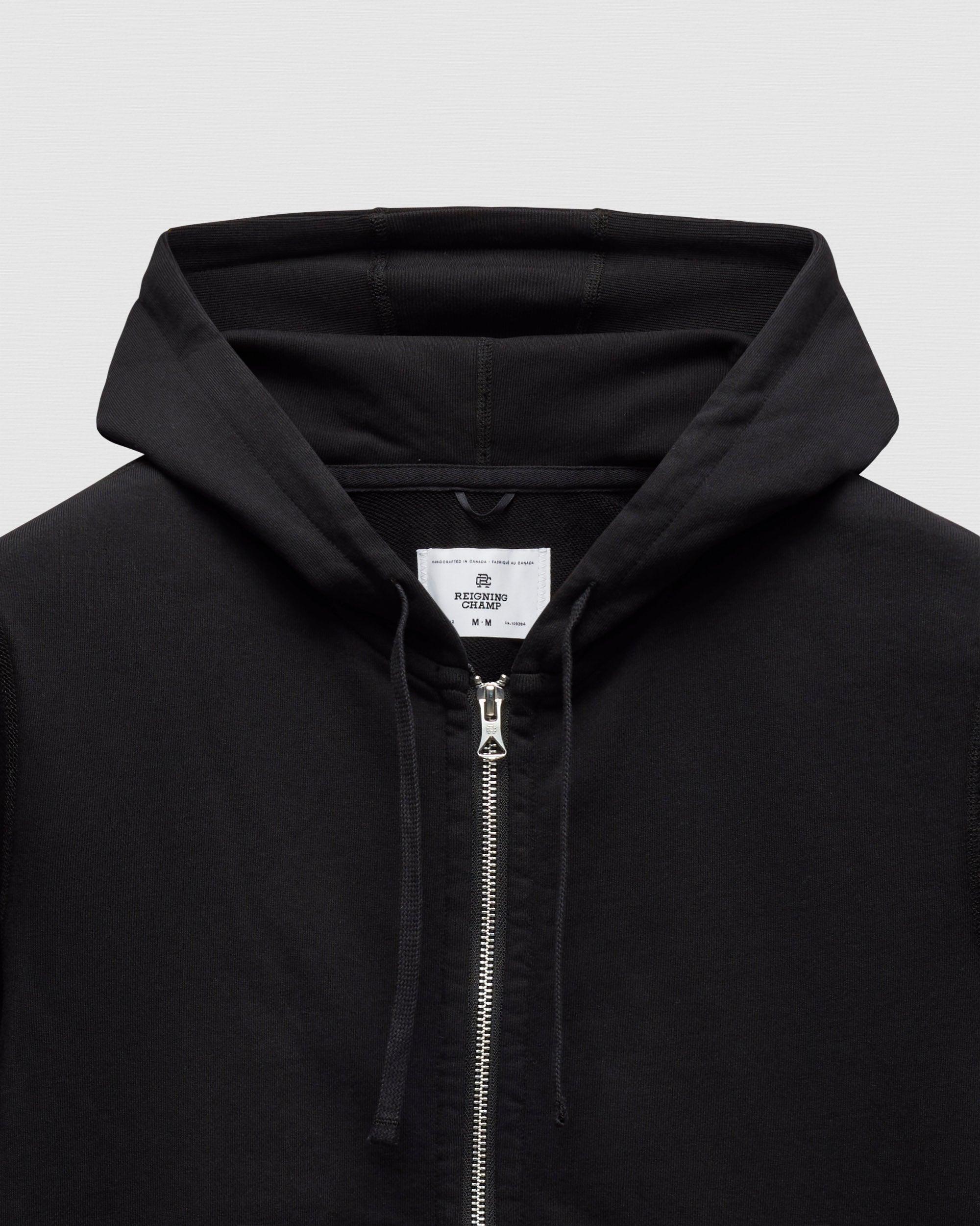 Lightweight Terry Slim Zip Hoodie Male Product Image