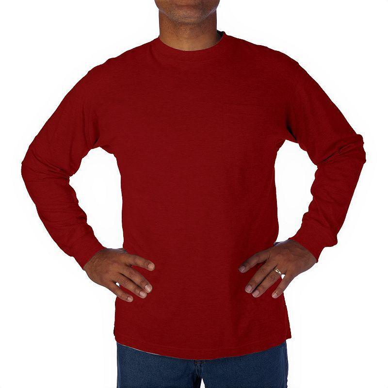 Mens Smiths Workwear Extended-Tail Pocket Tee Red Product Image