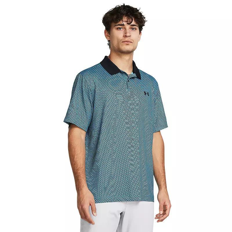 Men's Under Armour Matchplay Printed Polo, Size: Medium, Blue Down Pour Product Image