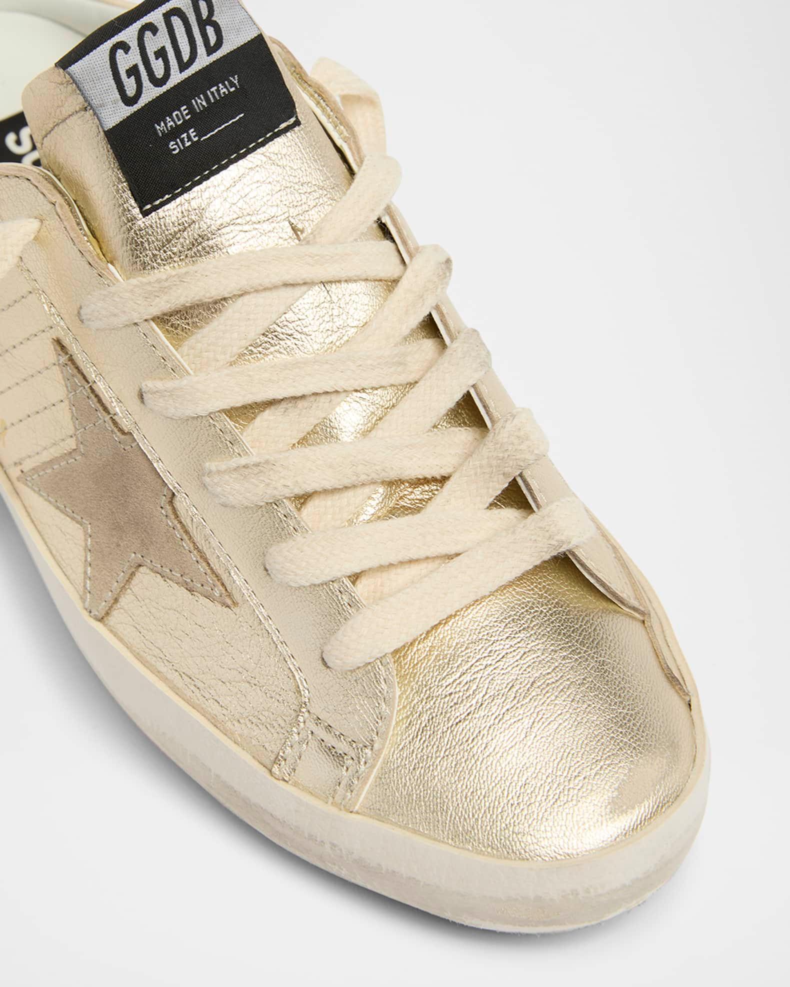 Super Star Sabot Metallic Leather Slide Sneakers Product Image