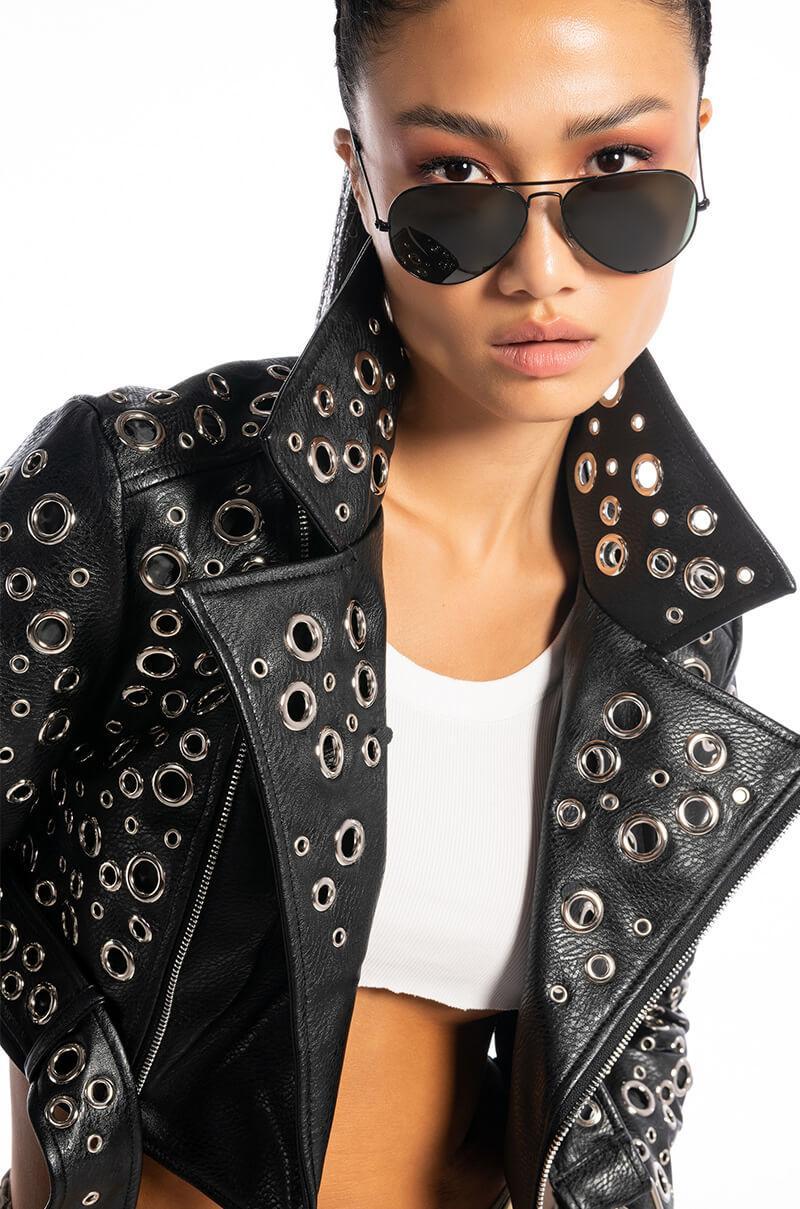 ALL ABOUT THE GROMMETS MOTO JACKET Product Image