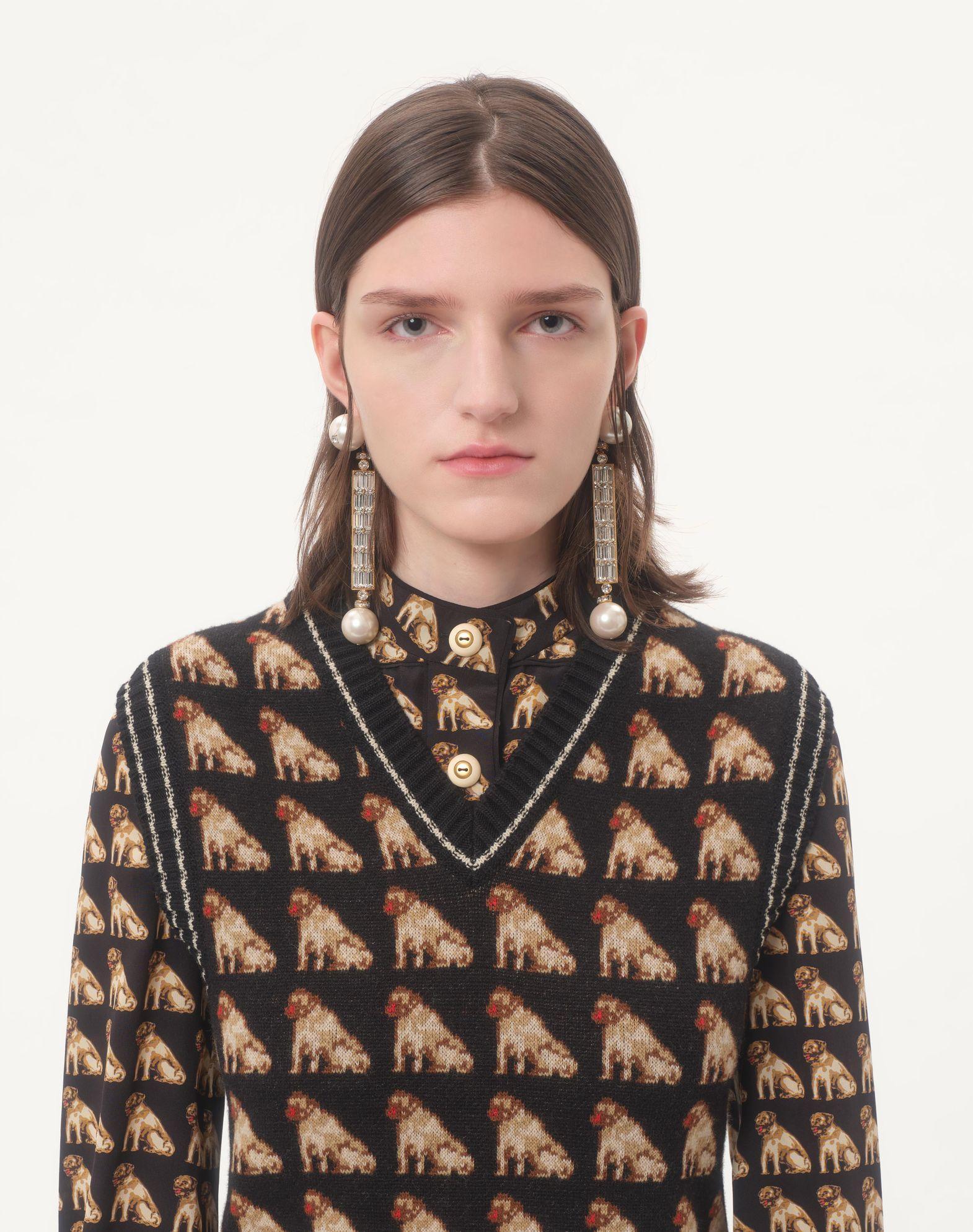 Petit Charles Jacquard Wool Gilet Product Image