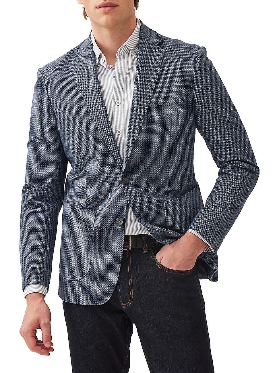 Mens Thorton Wool Hopsack Sports Fit Jacket Product Image