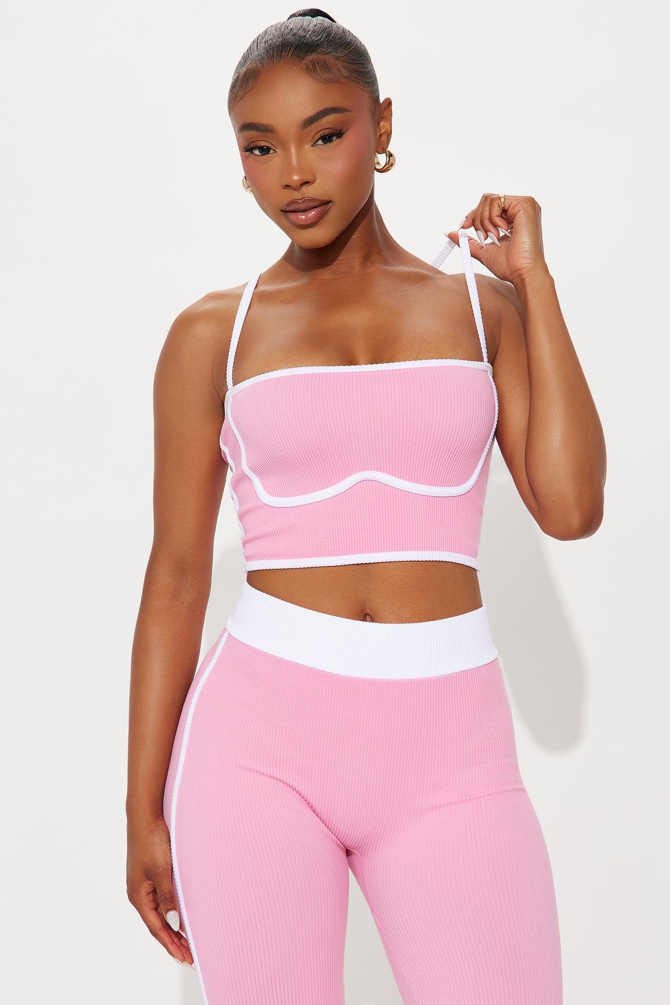 Pushing Limits Seamless Legging Pant Set - Pink/combo Product Image