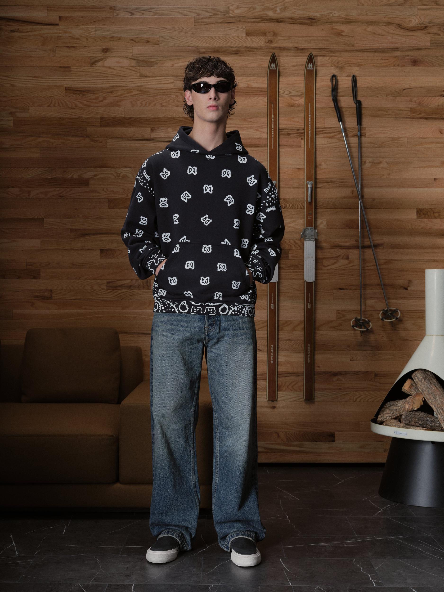 BANDANA PRINT HOODIE Male Product Image
