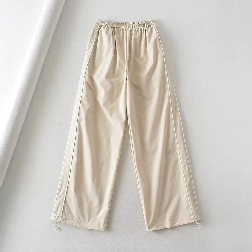 High Rise Drawstring-Cuff Sweatpants Product Image