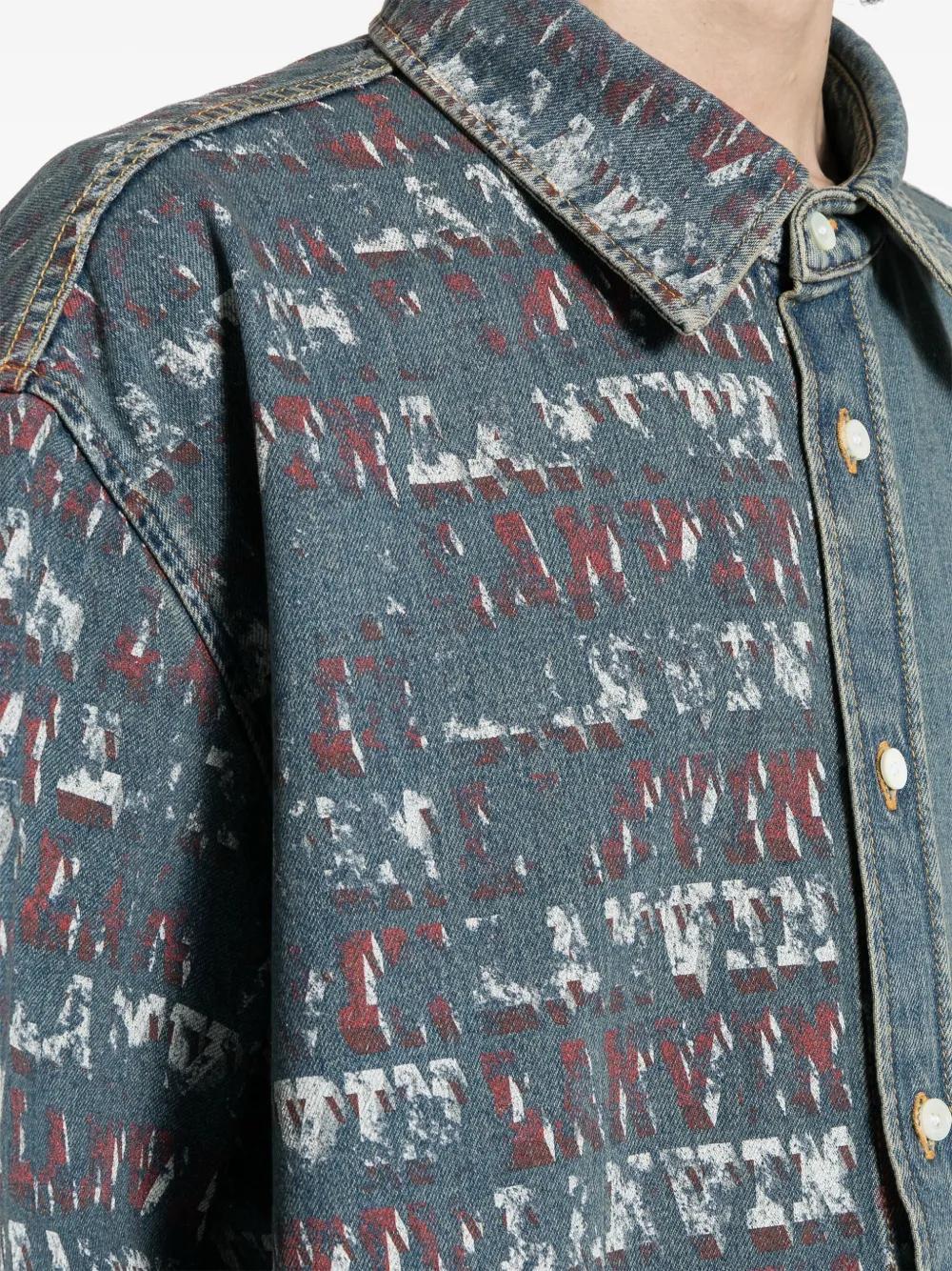 x Future asymmetric denim shirt Product Image