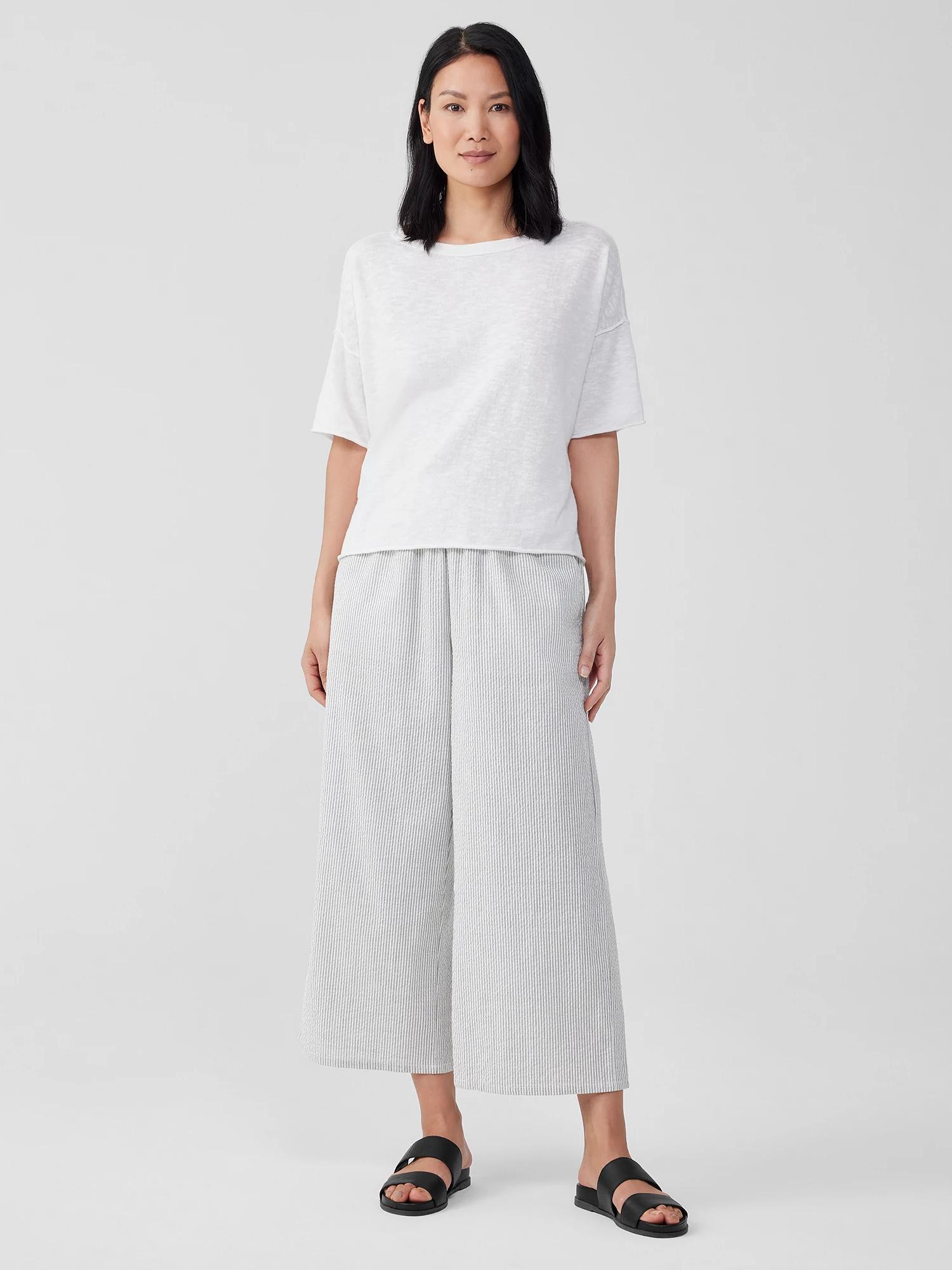 Organic Cotton Ripple Wide-Leg Pant Product Image
