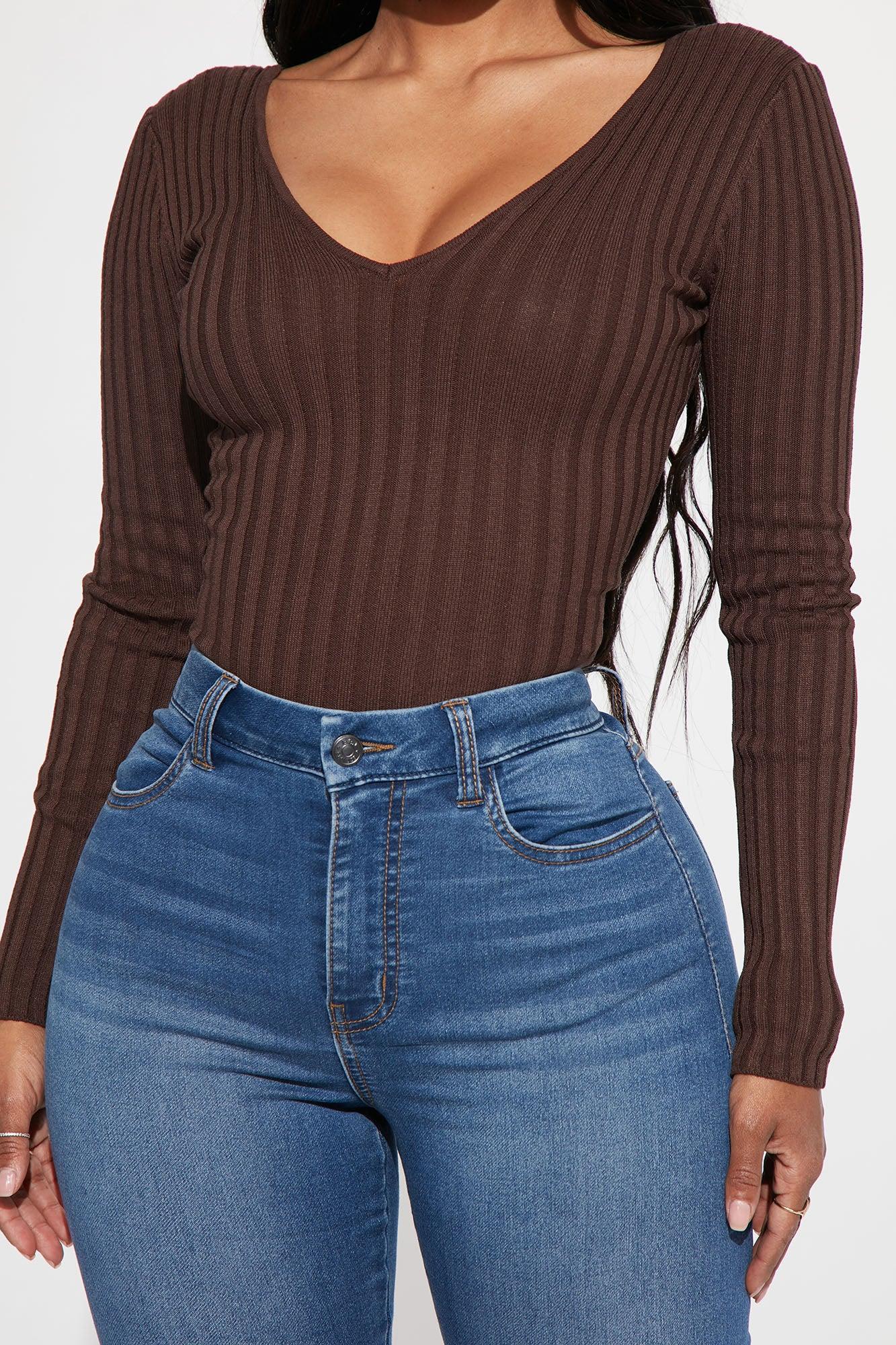 Kallan Knit Sweater Top - Brown Female Product Image