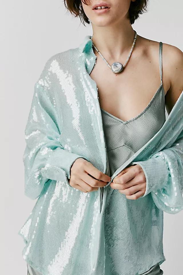 FP x EastNWestLabel Sheer Sequin Shirt Product Image