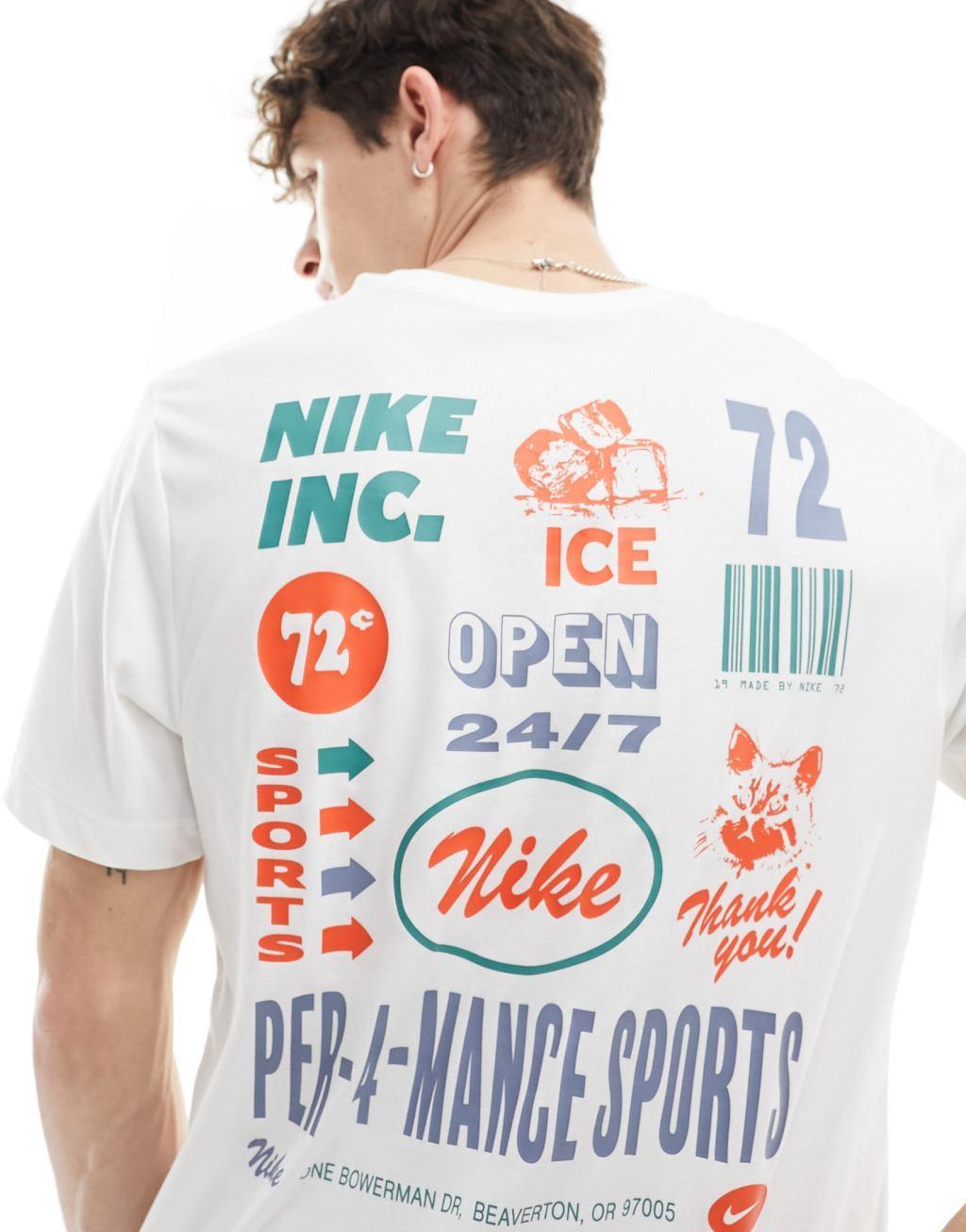 Nike Training Dri-FIT Back Print t-shirt in white Product Image