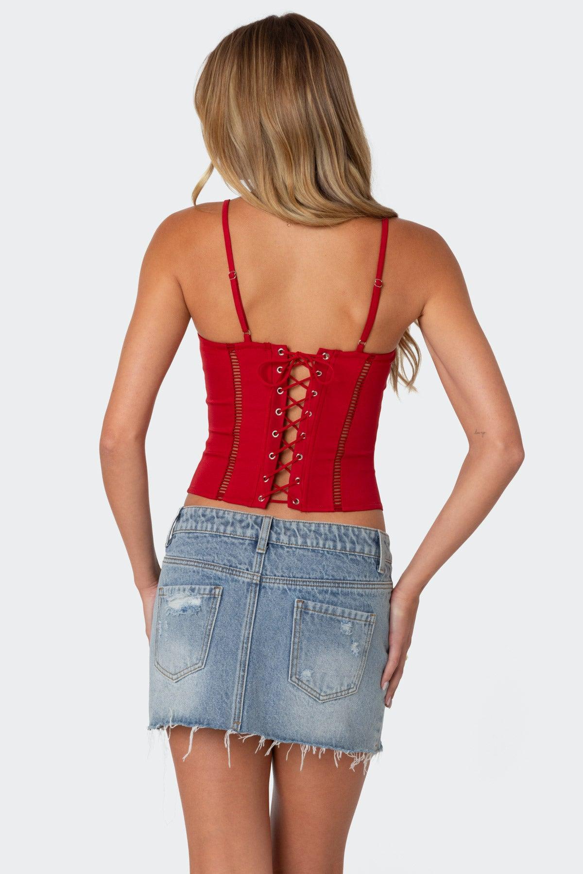 Jennie ladder knit corset Product Image