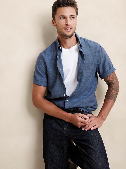 Slim Cotton Oxford Shirt Product Image