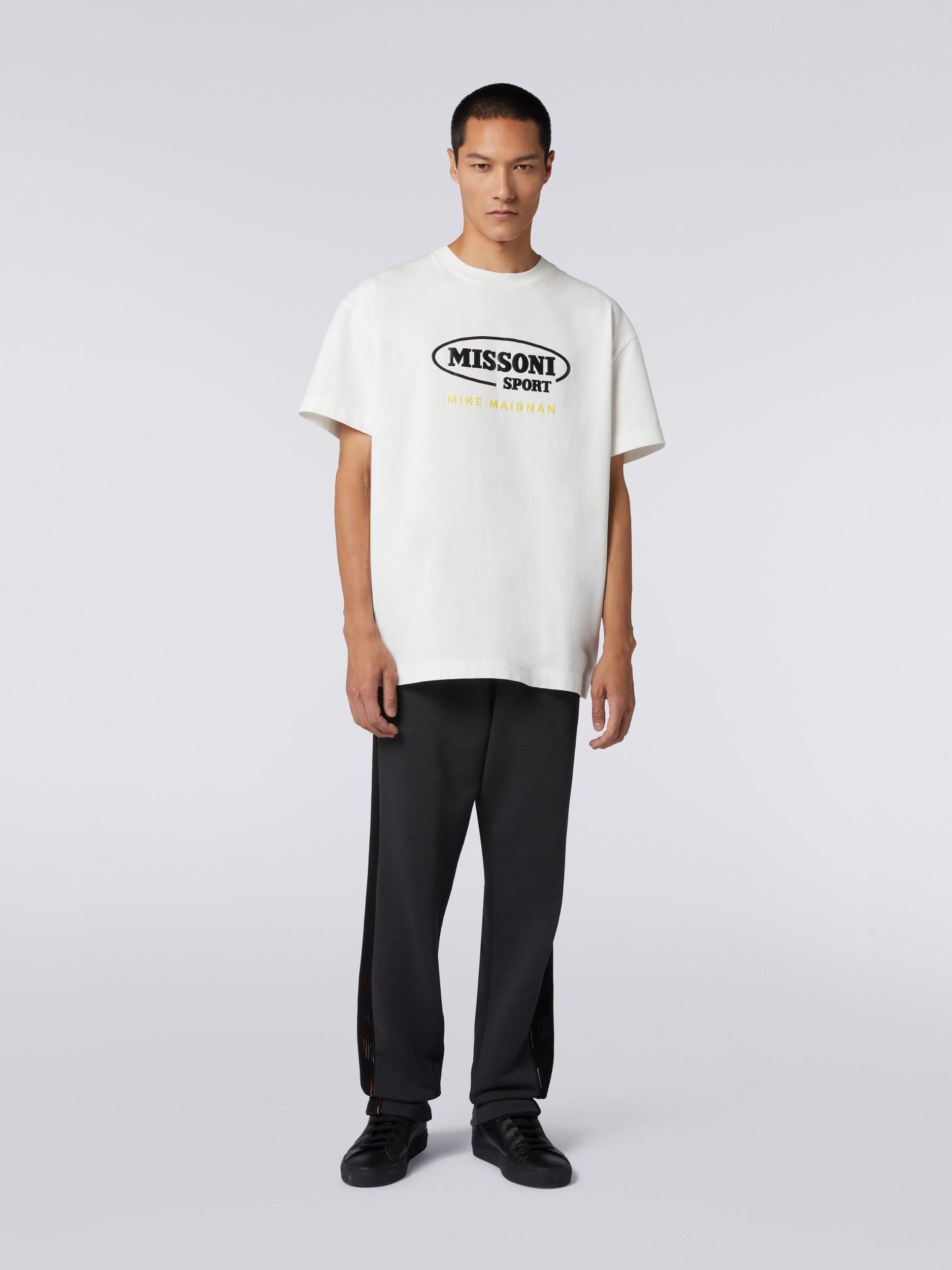Crew-neck cotton T-shirt with logo in collaboration with Mike Maignan Product Image