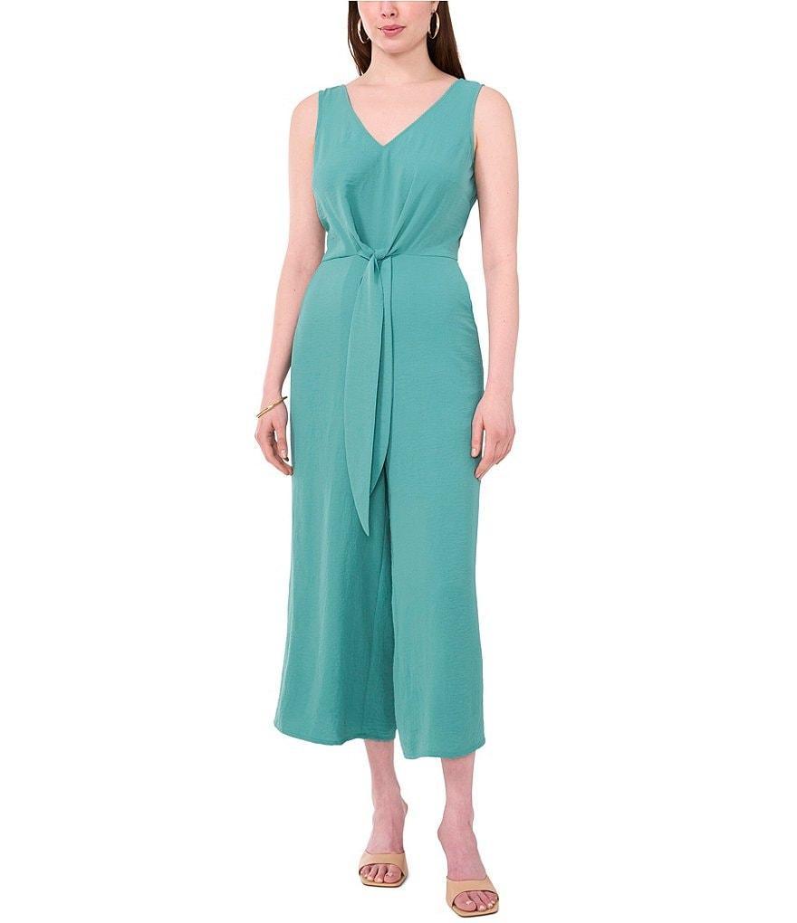 Vince Camuto V Neck Sleeveless Wide Leg Jumpsuit Product Image