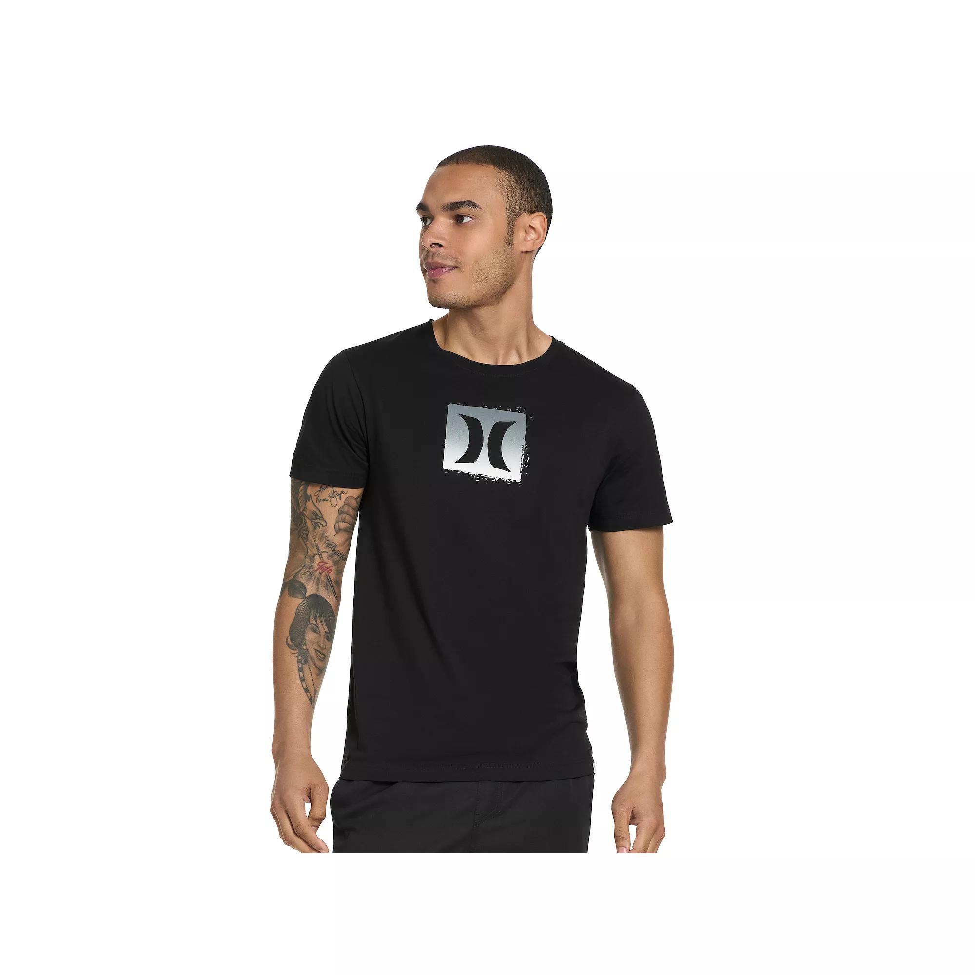 Men's Hurley Front Graphic Tee, Size: XS, Black Product Image