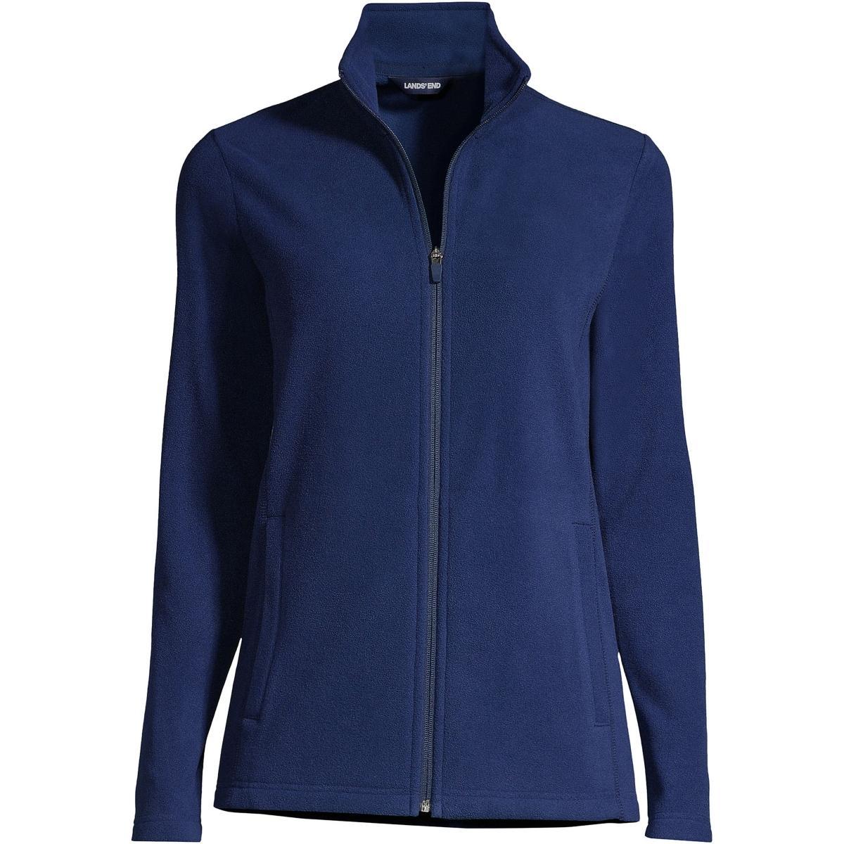 Petite Lands' End Full Zip Fleece Jacket, Women's, Size: Medium Petite, Rich Red Product Image