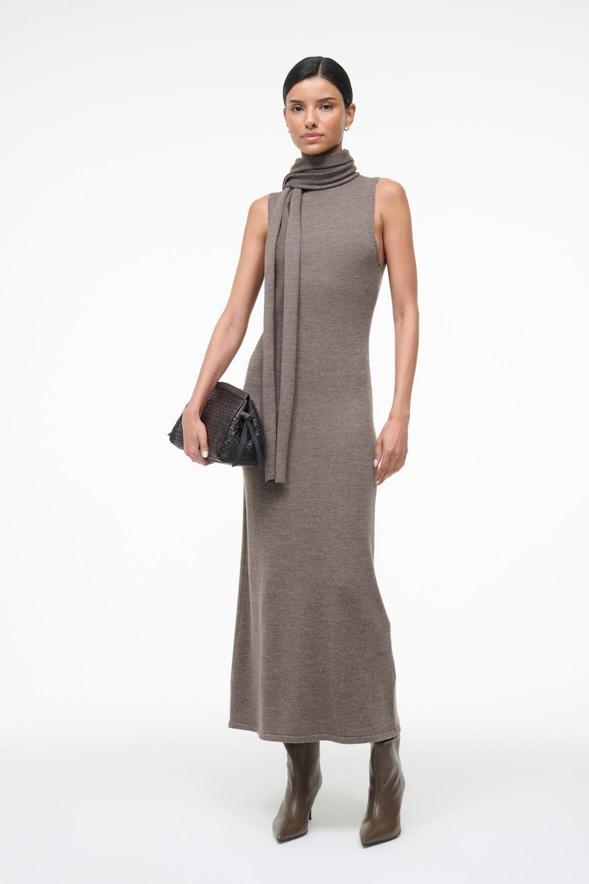 CANAL MIDI DRESS | TRUFFLE Product Image