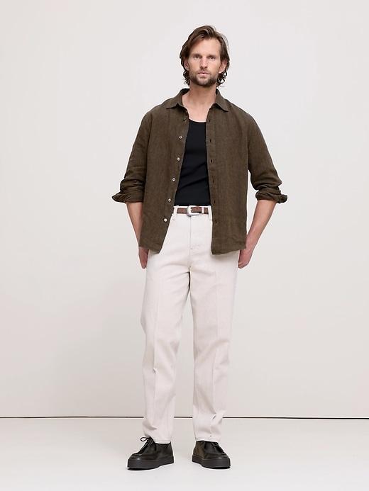 Standard-Fit Linen Shirt Product Image