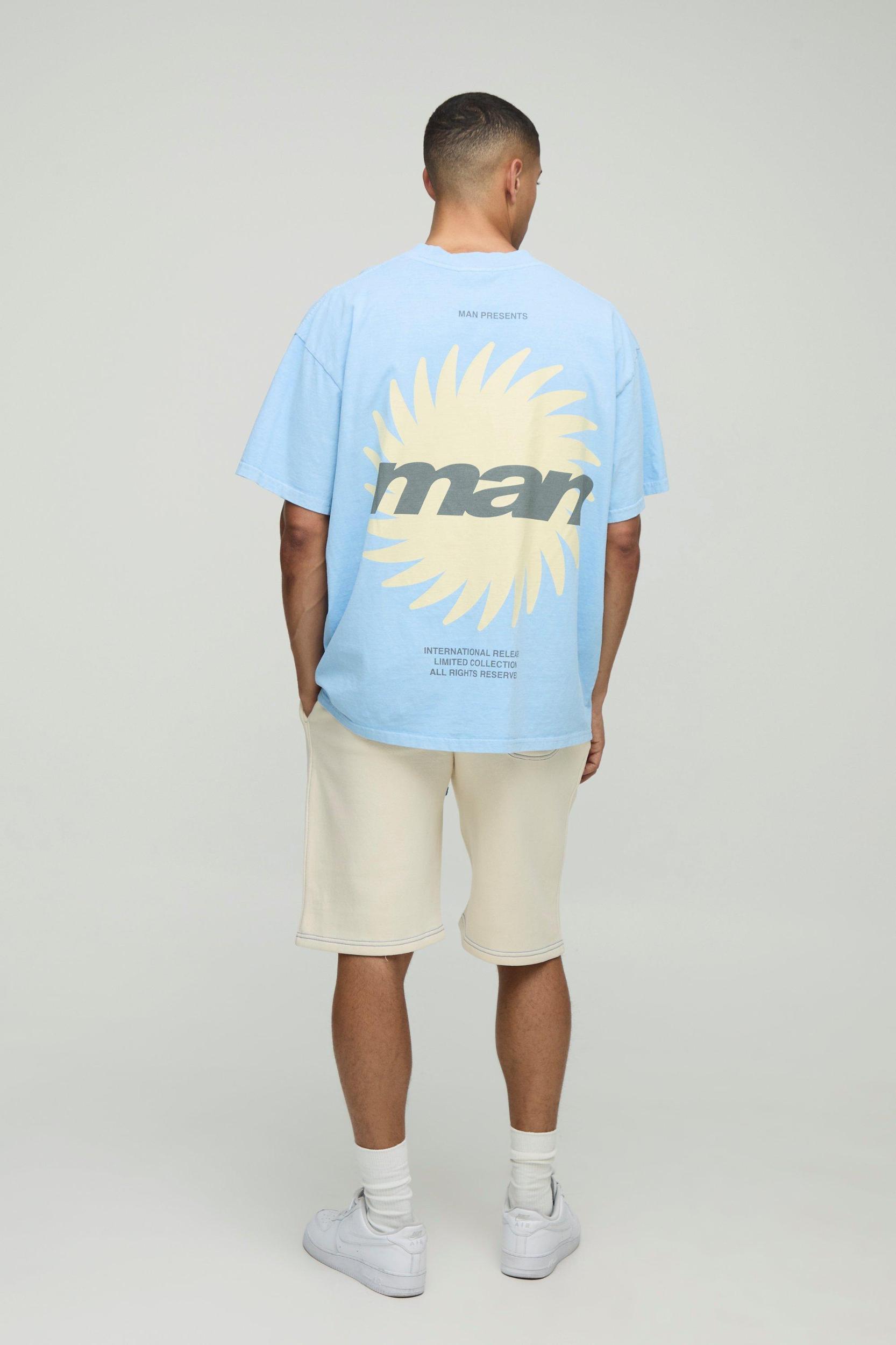 Relaxed Worldwide Contrast Stitch Long Length Short | boohooMAN USA Product Image