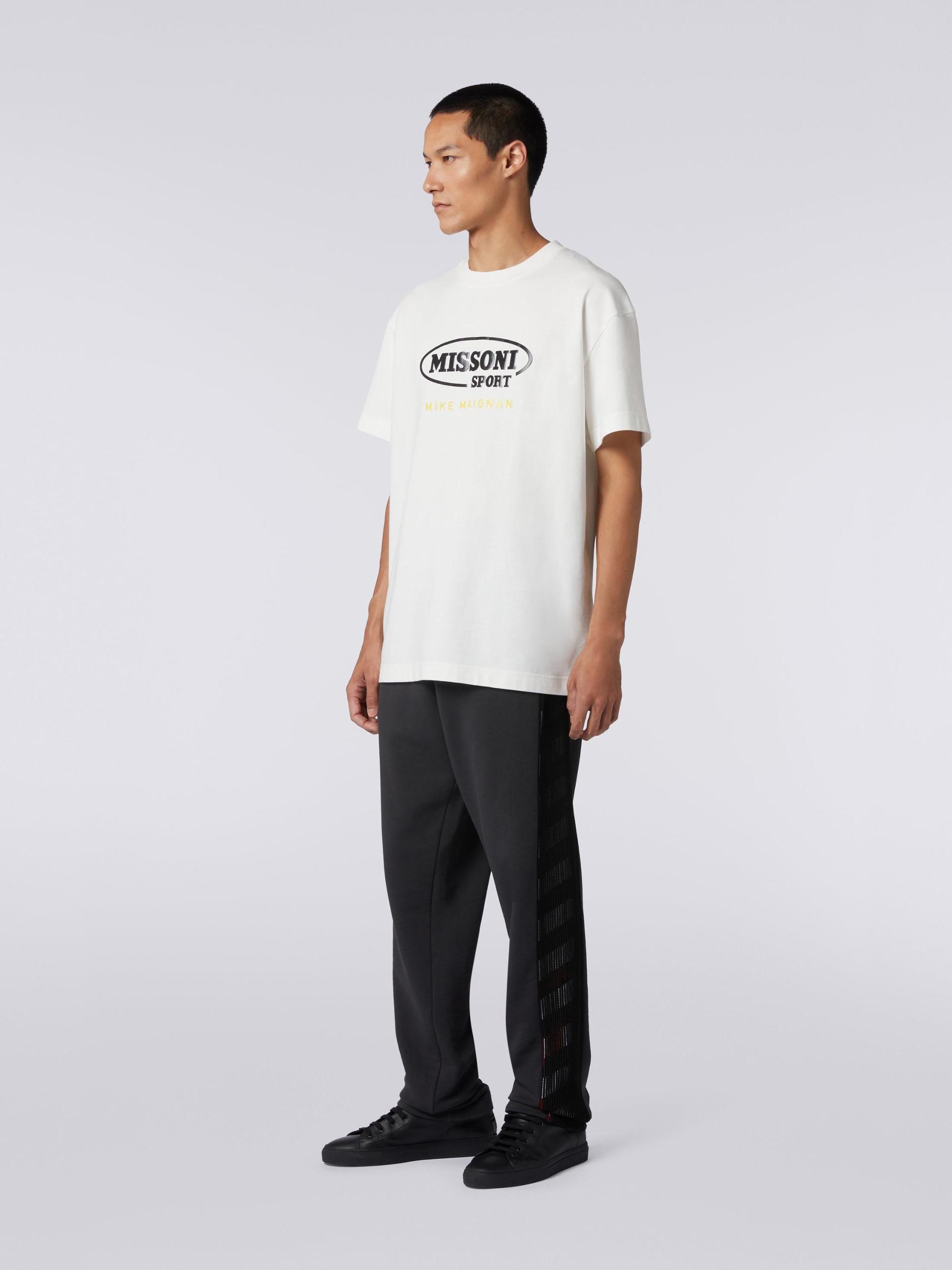 Crew-neck cotton T-shirt with logo in collaboration with Mike Maignan Product Image