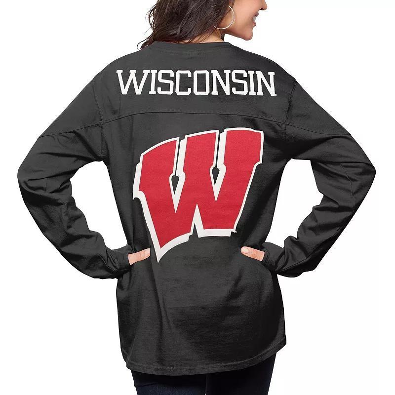 Womens Pressbox Auburn Tigers The Big Shirt Oversized Long Sleeve T-Shirt Blue Product Image