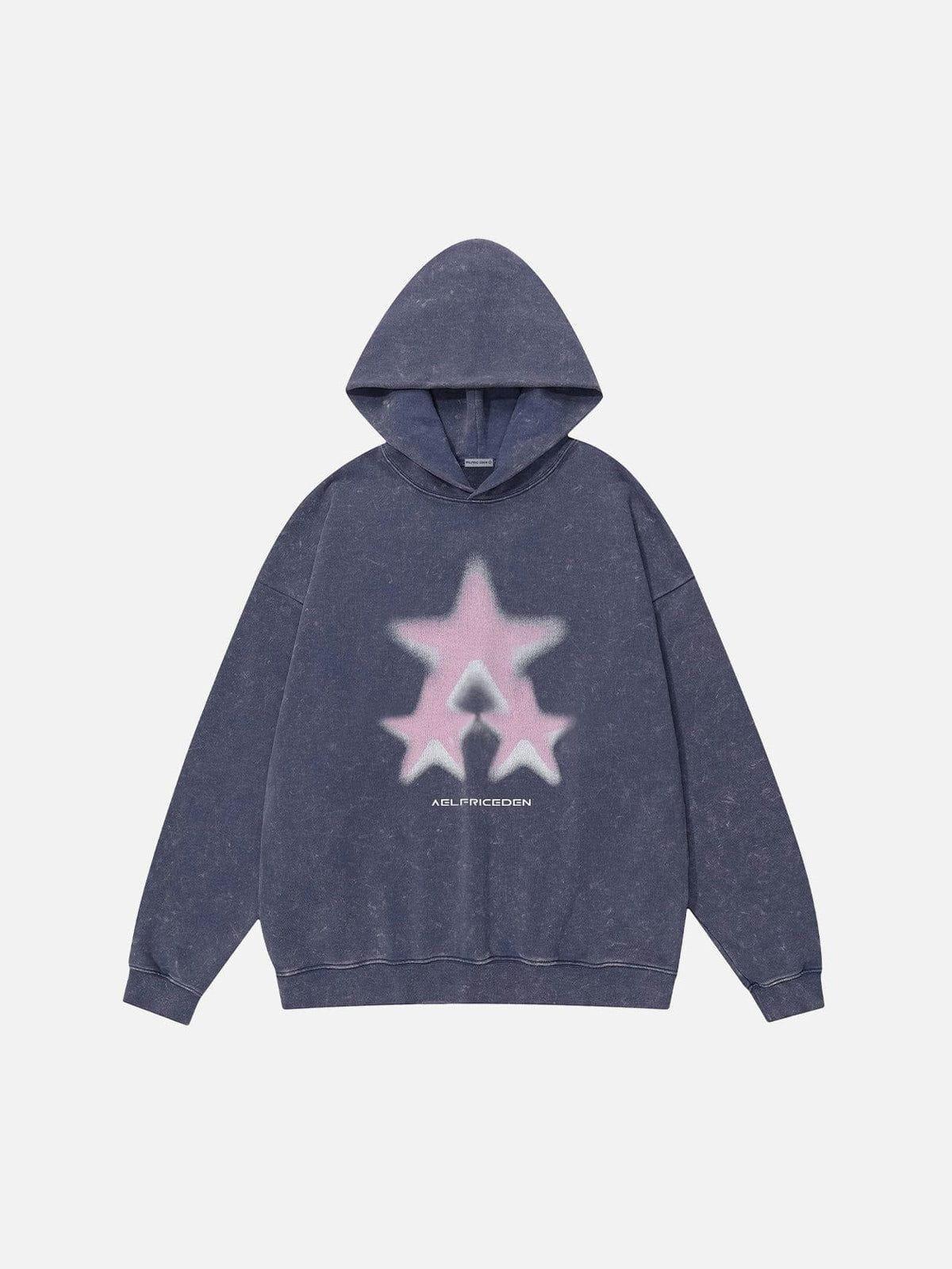 Blurring Star Washed Hoodie Product Image
